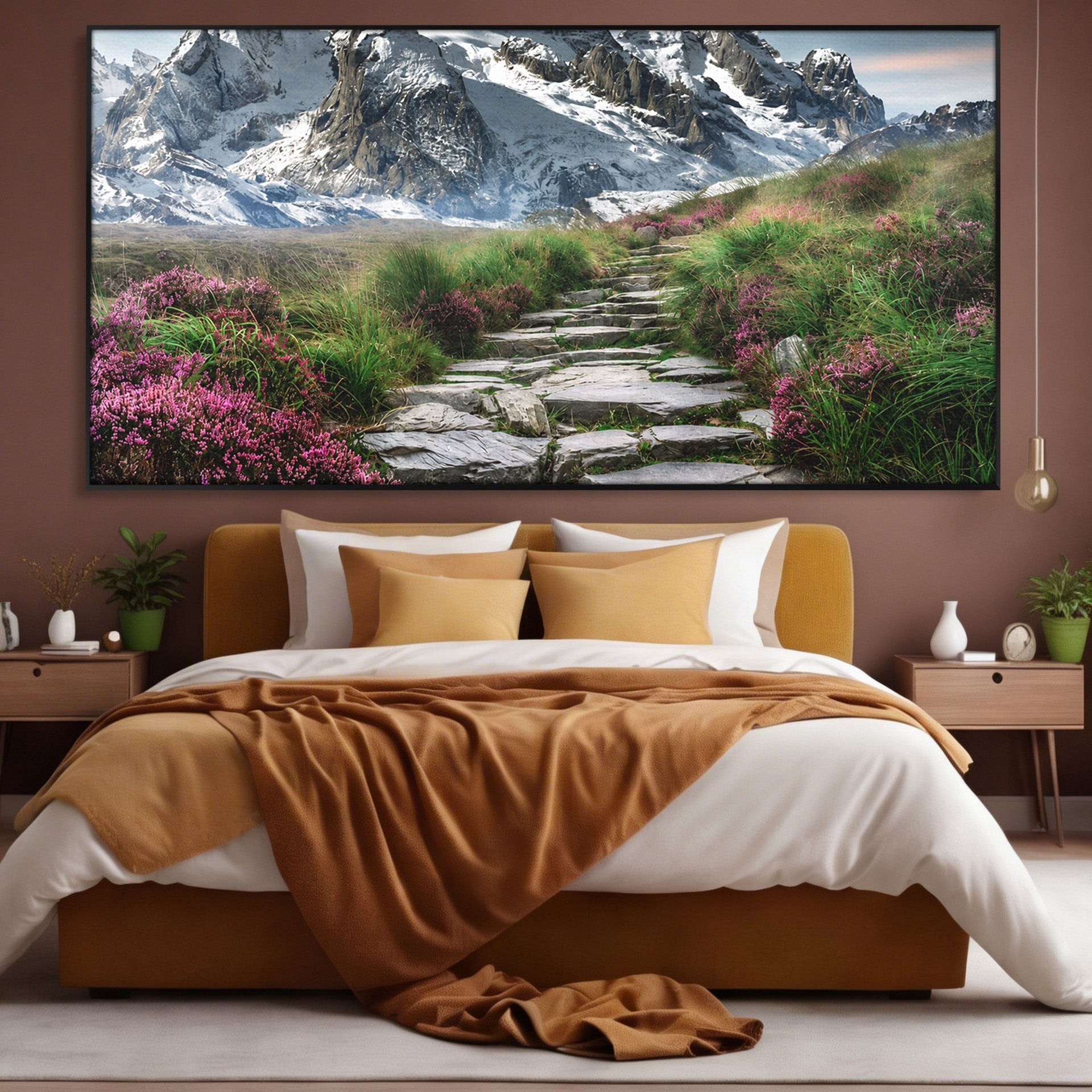 Tablou Canvas Premium LuxCanva® A1760, Poteca Montană, Munti, Poteca, Peisaj, Natura, Living, Culori Vibrante