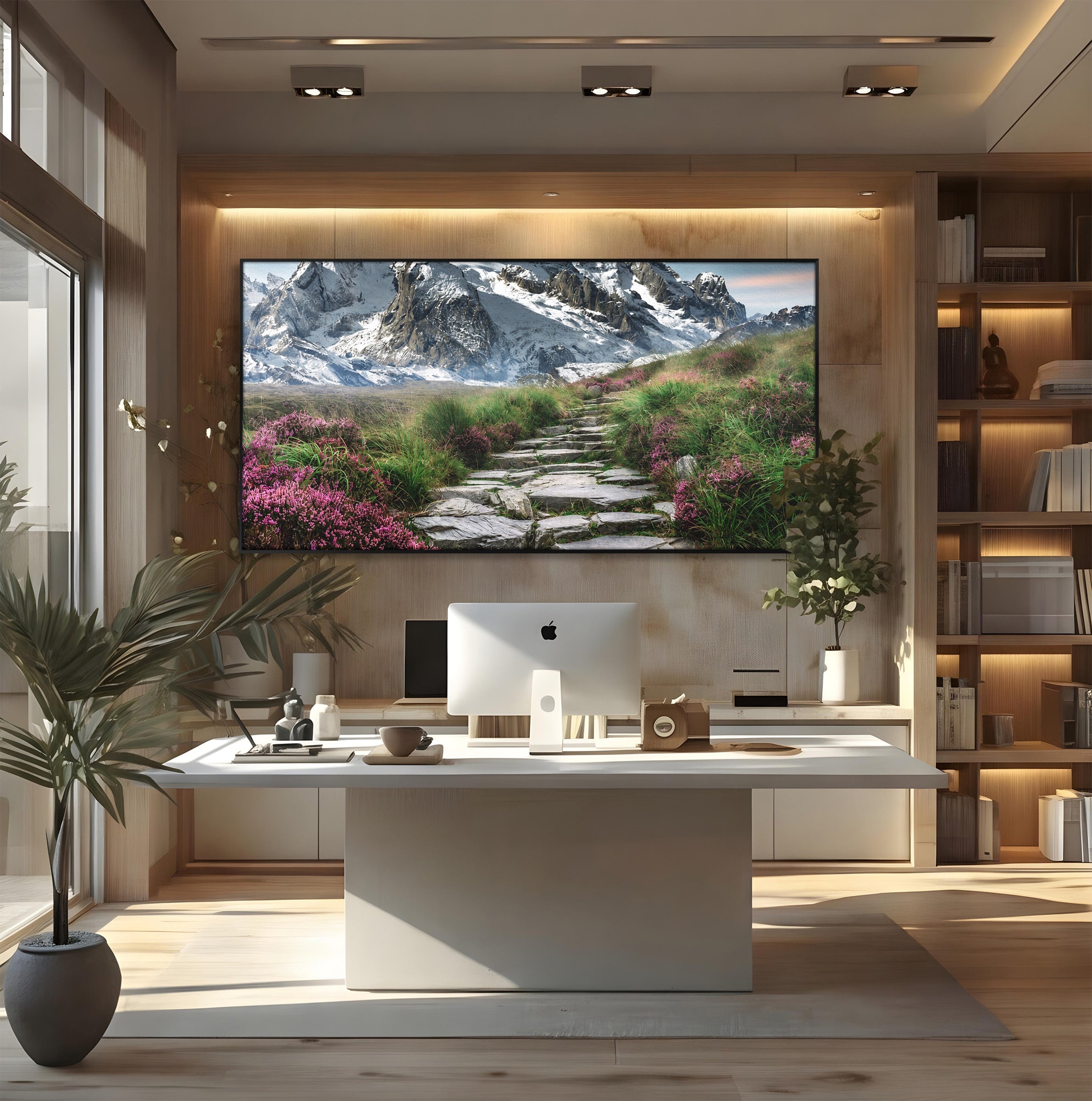 Tablou Canvas Premium LuxCanva® A1760, Poteca Montană, Munti, Poteca, Peisaj, Natura, Living, Culori Vibrante