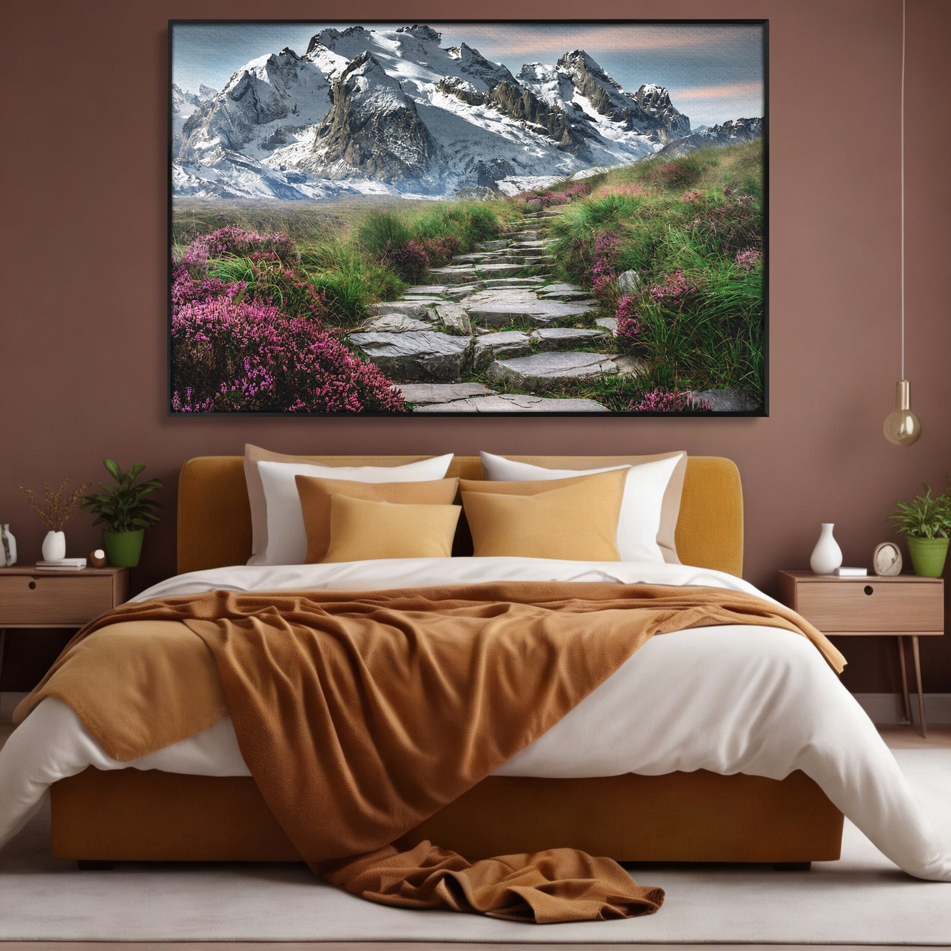 Tablou Canvas Premium LuxCanva® A1760, Poteca Montană, Munti, Poteca, Peisaj, Natura, Living, Culori Vibrante