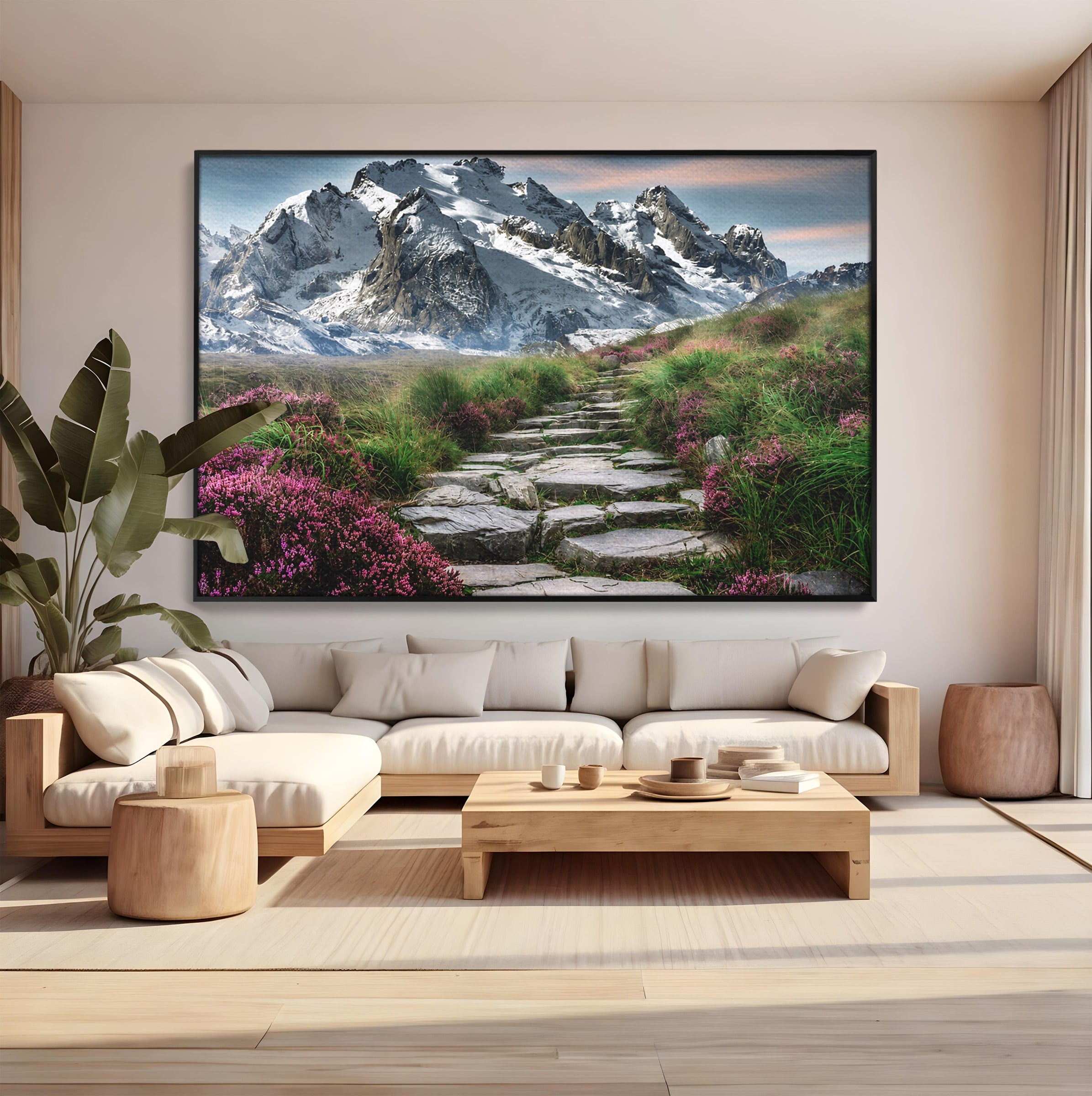 Tablou Canvas Premium LuxCanva® A1760, Poteca Montană, Munti, Poteca, Peisaj, Natura, Living, Culori Vibrante