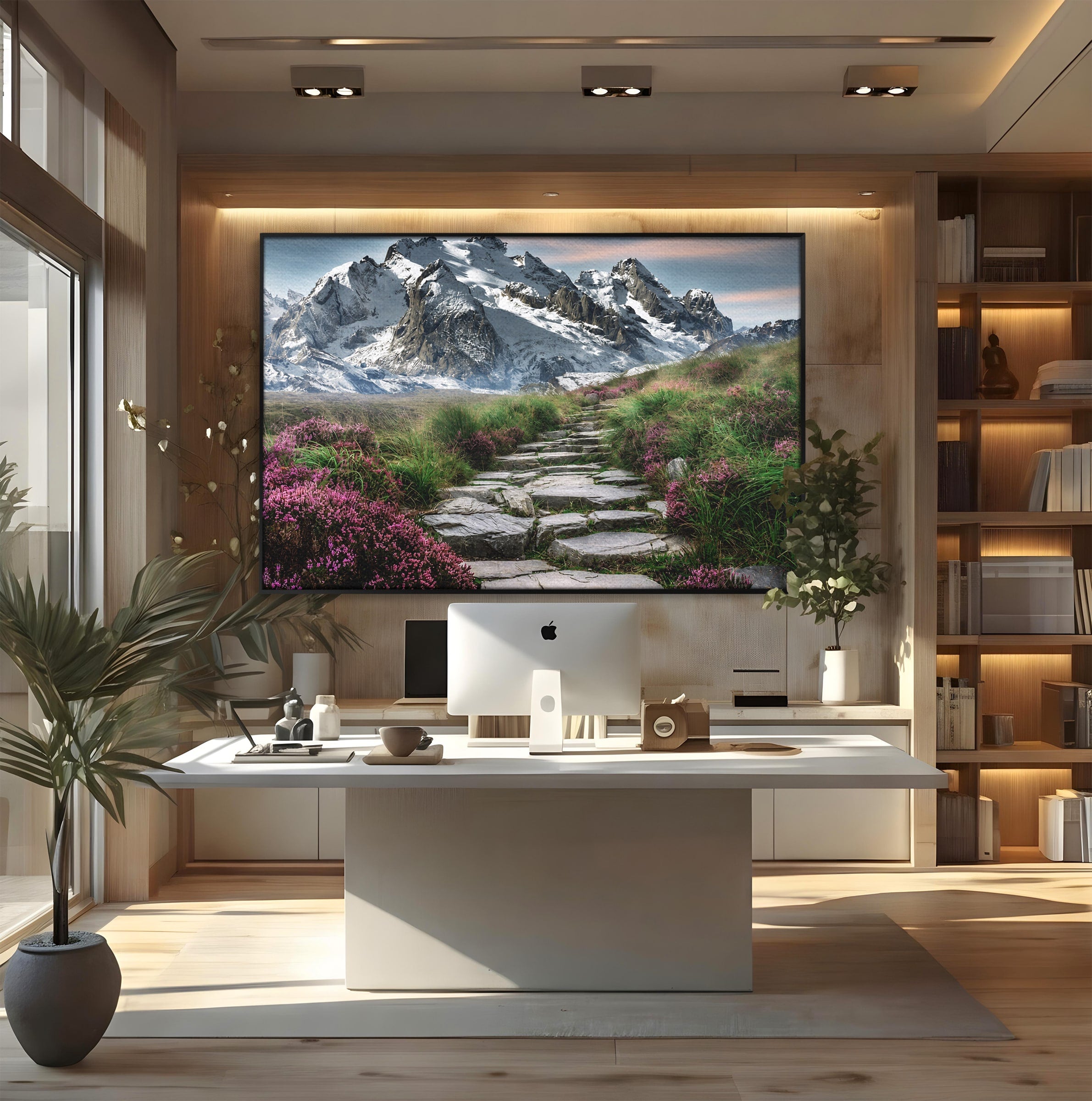 Tablou Canvas Premium LuxCanva® A1760, Poteca Montană, Munti, Poteca, Peisaj, Natura, Living, Culori Vibrante