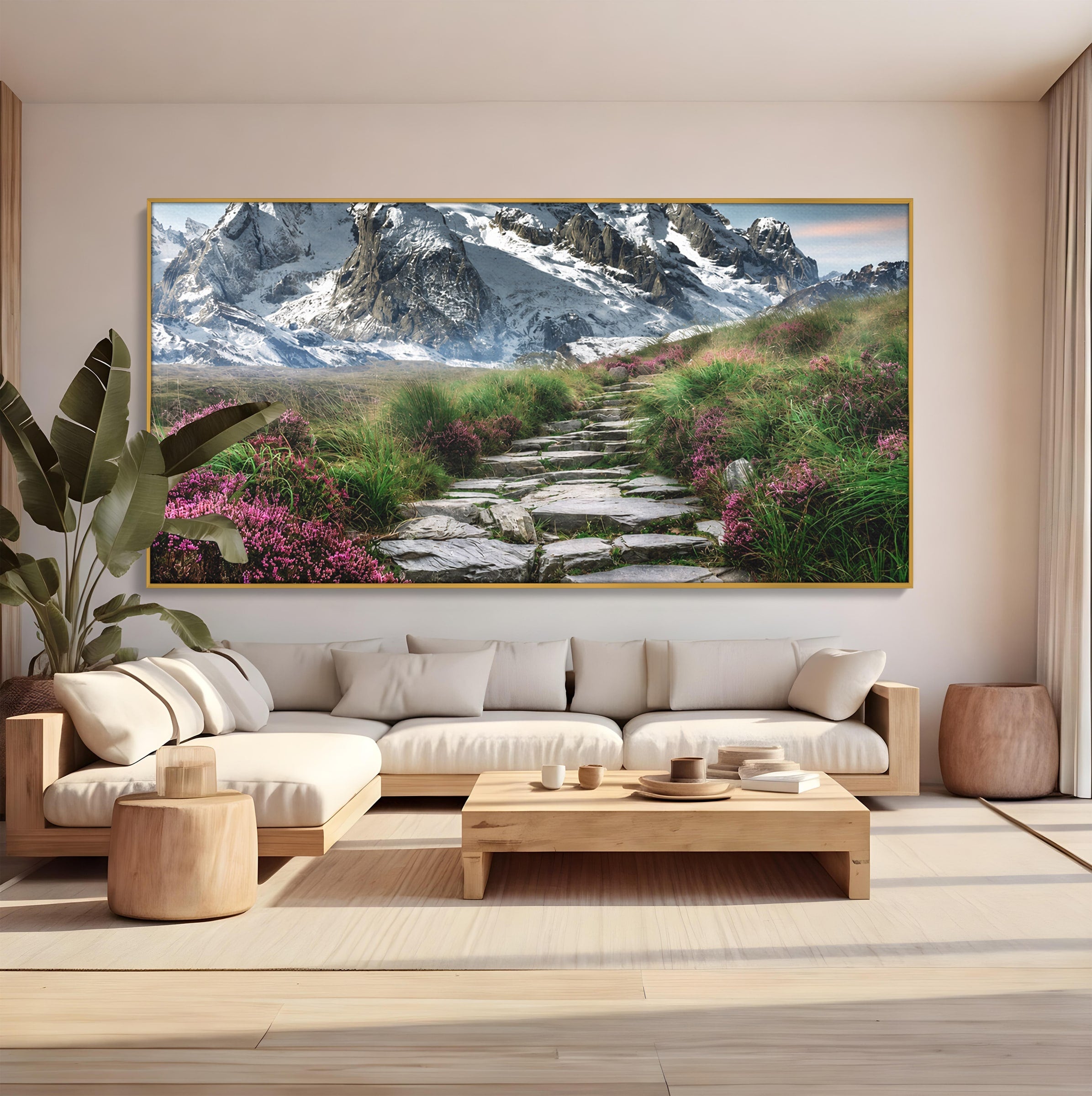 Tablou Canvas Premium LuxCanva® A1760, Poteca Montană, Munti, Poteca, Peisaj, Natura, Living, Culori Vibrante