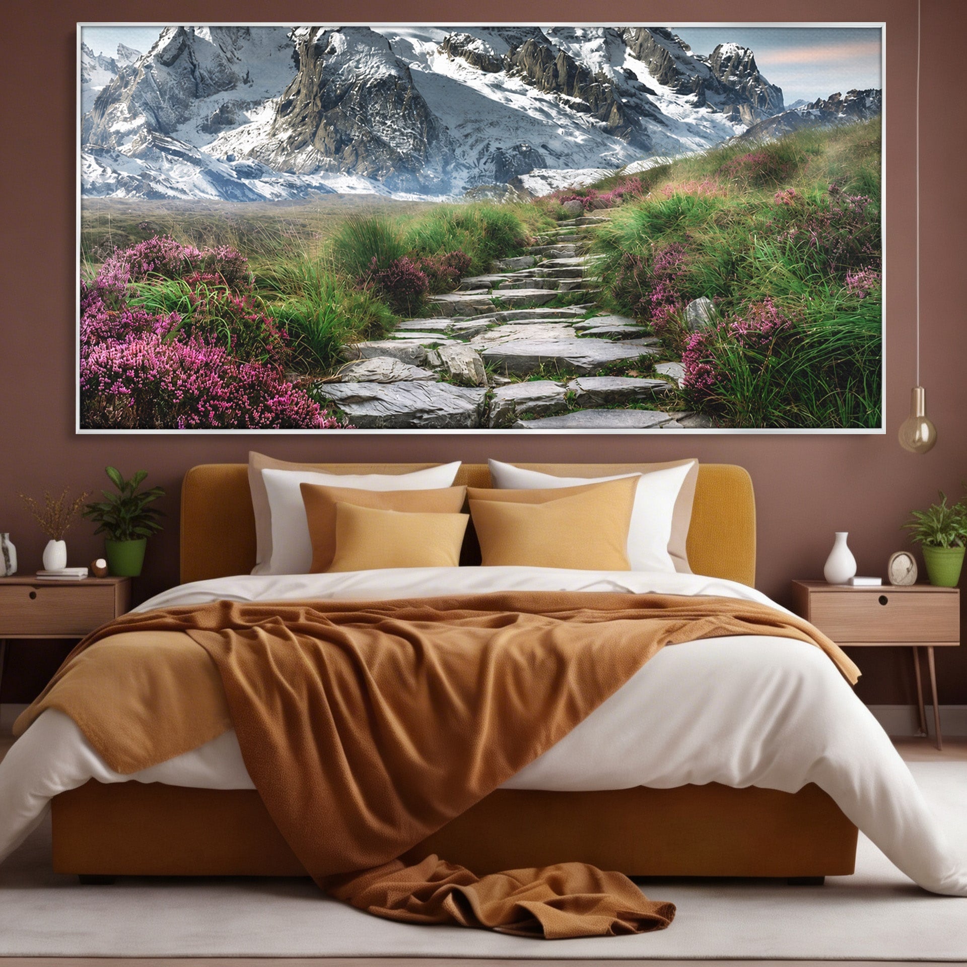 Tablou Canvas Premium LuxCanva® A1760, Poteca Montană, Munti, Poteca, Peisaj, Natura, Living, Culori Vibrante