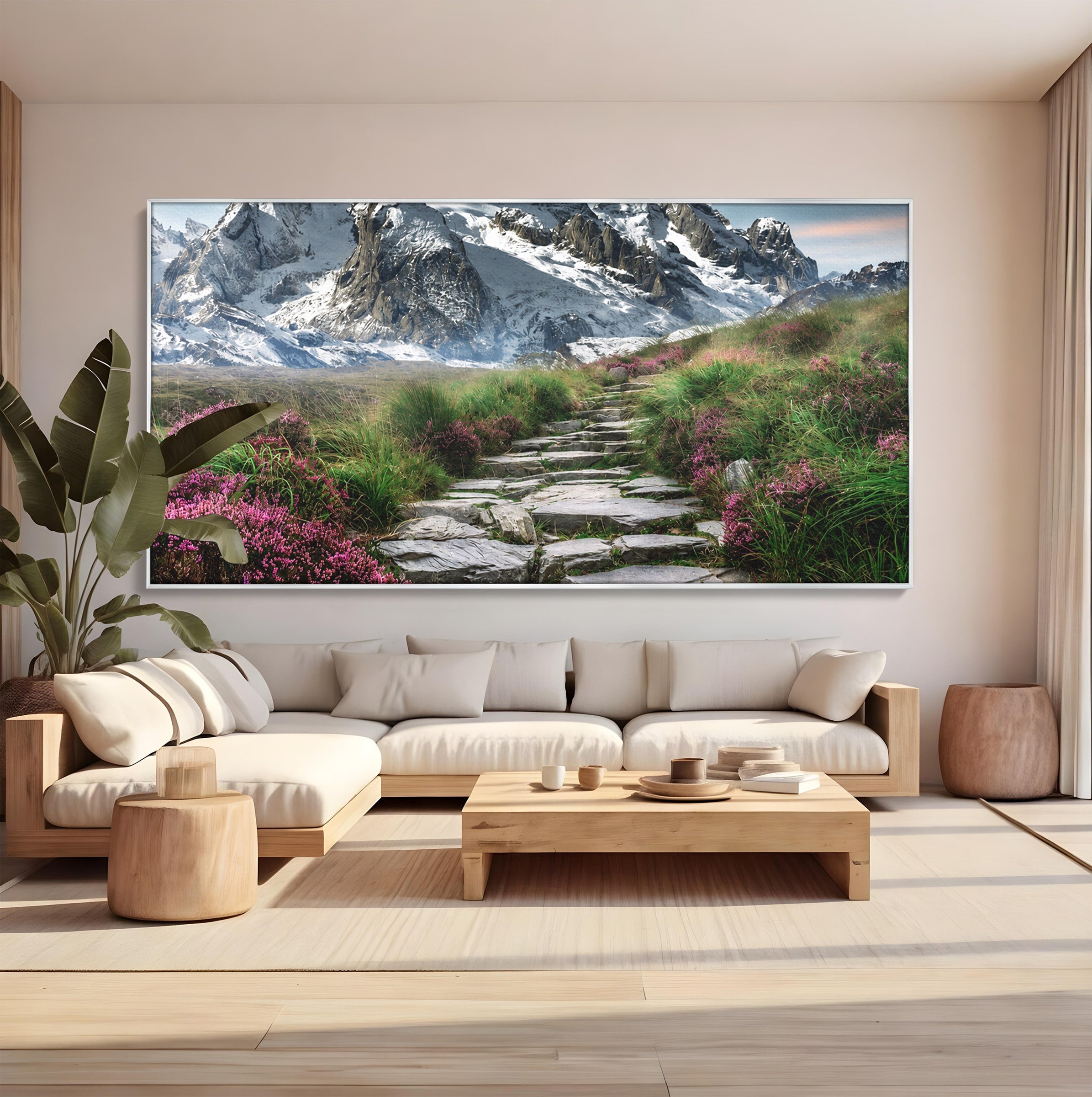 Tablou Canvas Premium LuxCanva® A1760, Poteca Montană, Munti, Poteca, Peisaj, Natura, Living, Culori Vibrante