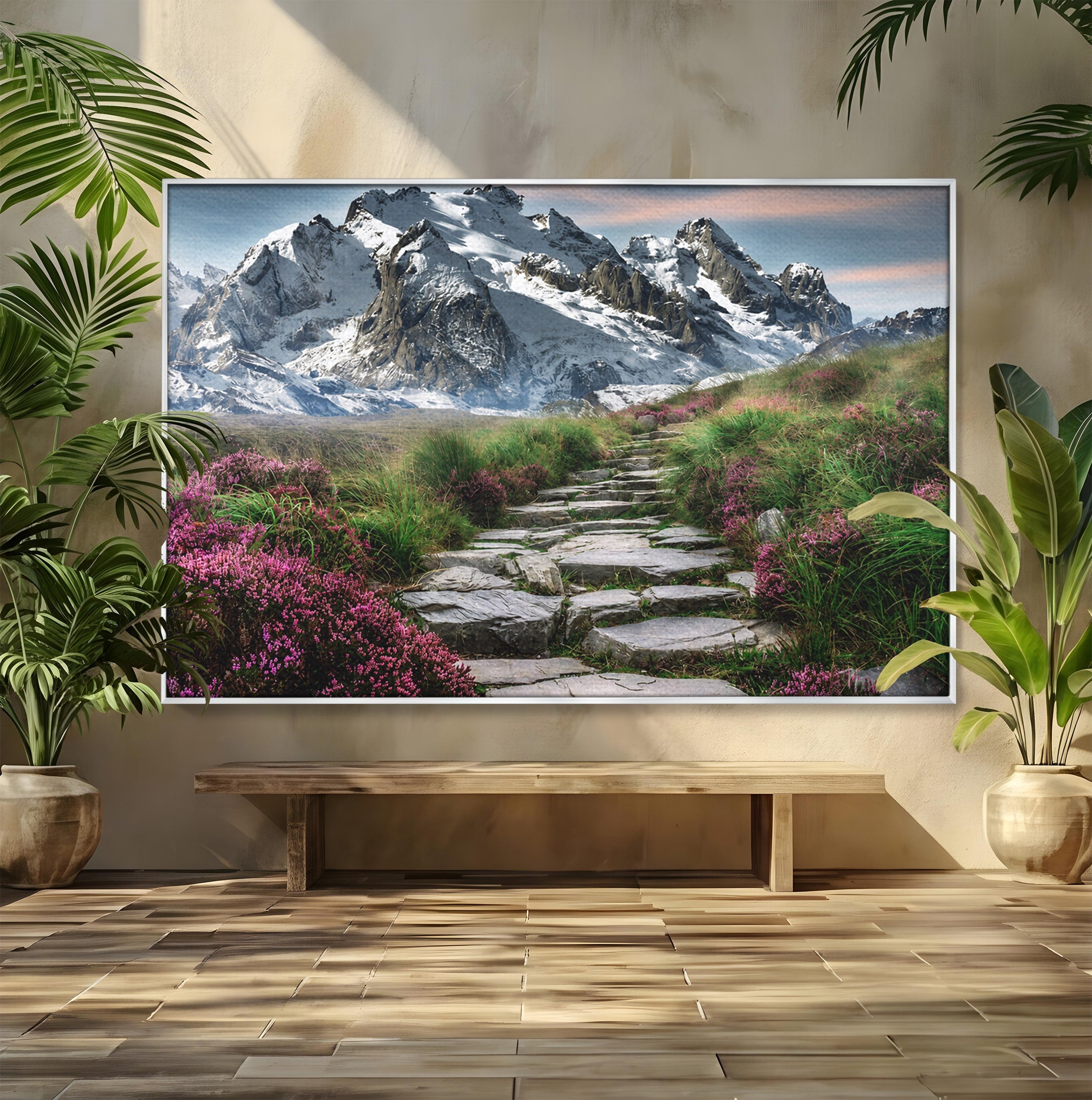 Tablou Canvas Premium LuxCanva® A1760, Poteca Montană, Munti, Poteca, Peisaj, Natura, Living, Culori Vibrante
