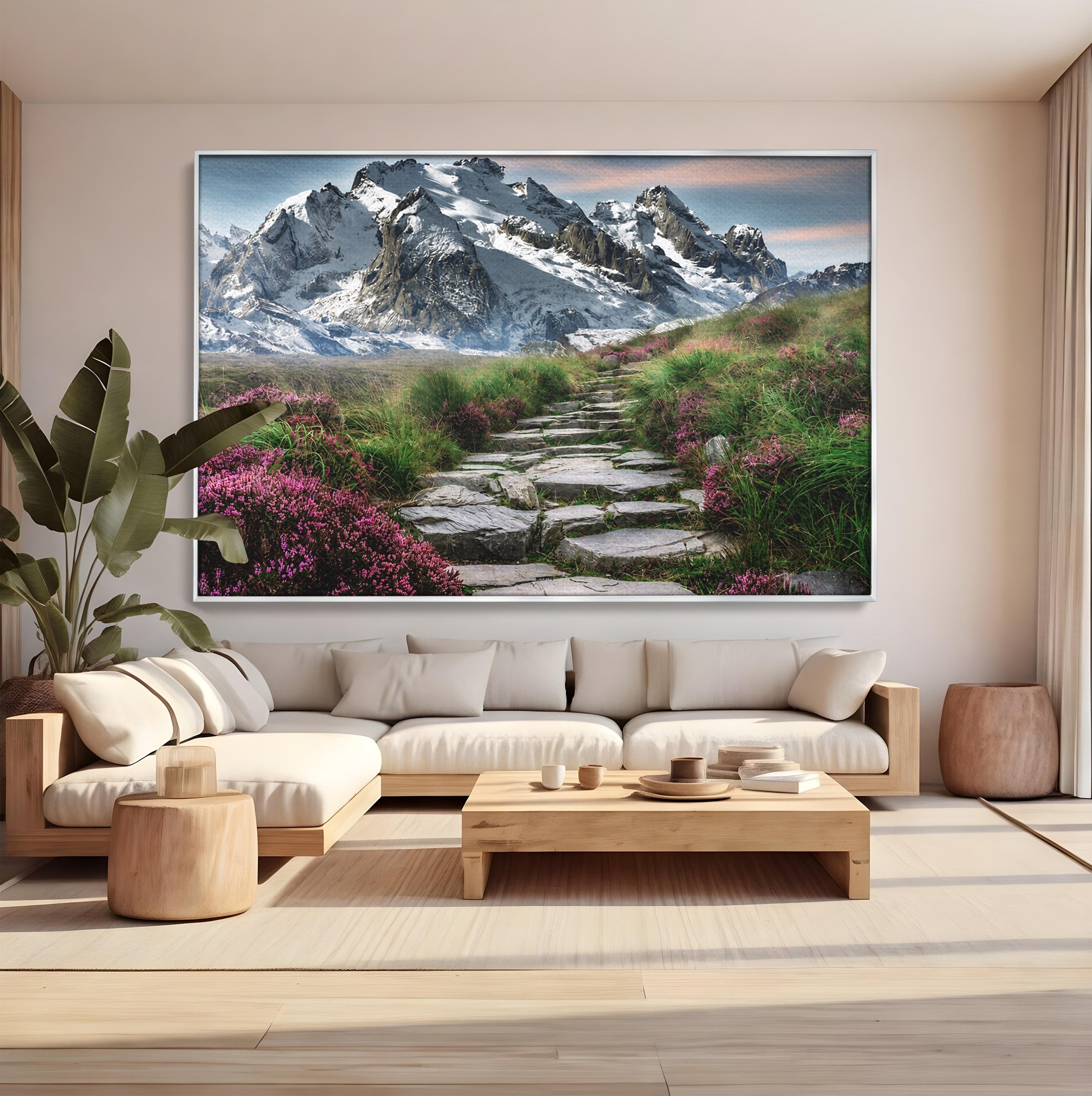 Tablou Canvas Premium LuxCanva® A1760, Poteca Montană, Munti, Poteca, Peisaj, Natura, Living, Culori Vibrante