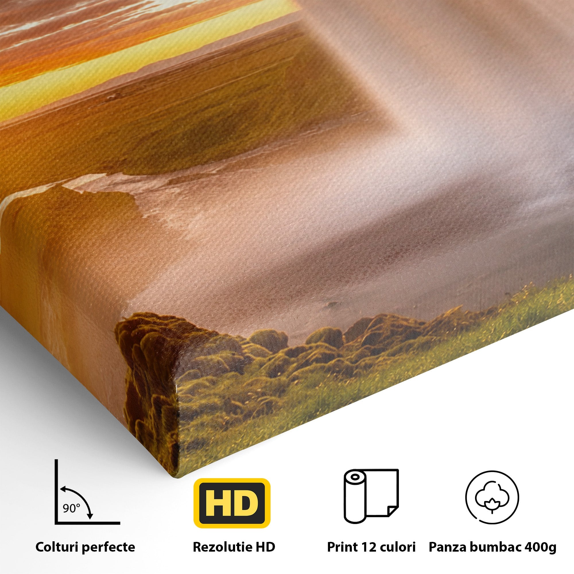 Tablou Canvas Premium LuxCanva® A1761, Cascada La Apus, Cascada, Apus, Peisaj, Natura, Living, Culori Vibrante