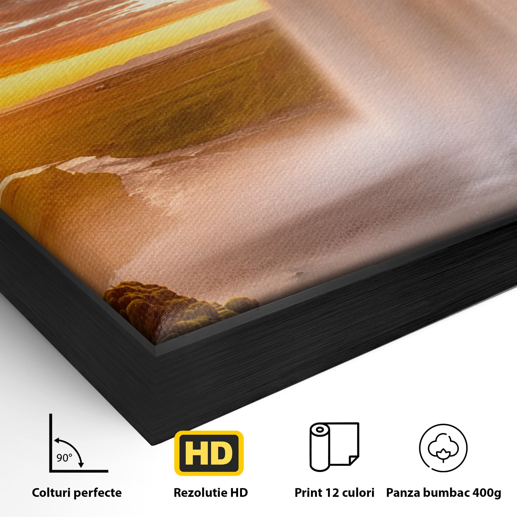 Tablou Canvas Premium LuxCanva® A1761, Cascada La Apus, Cascada, Apus, Peisaj, Natura, Living, Culori Vibrante