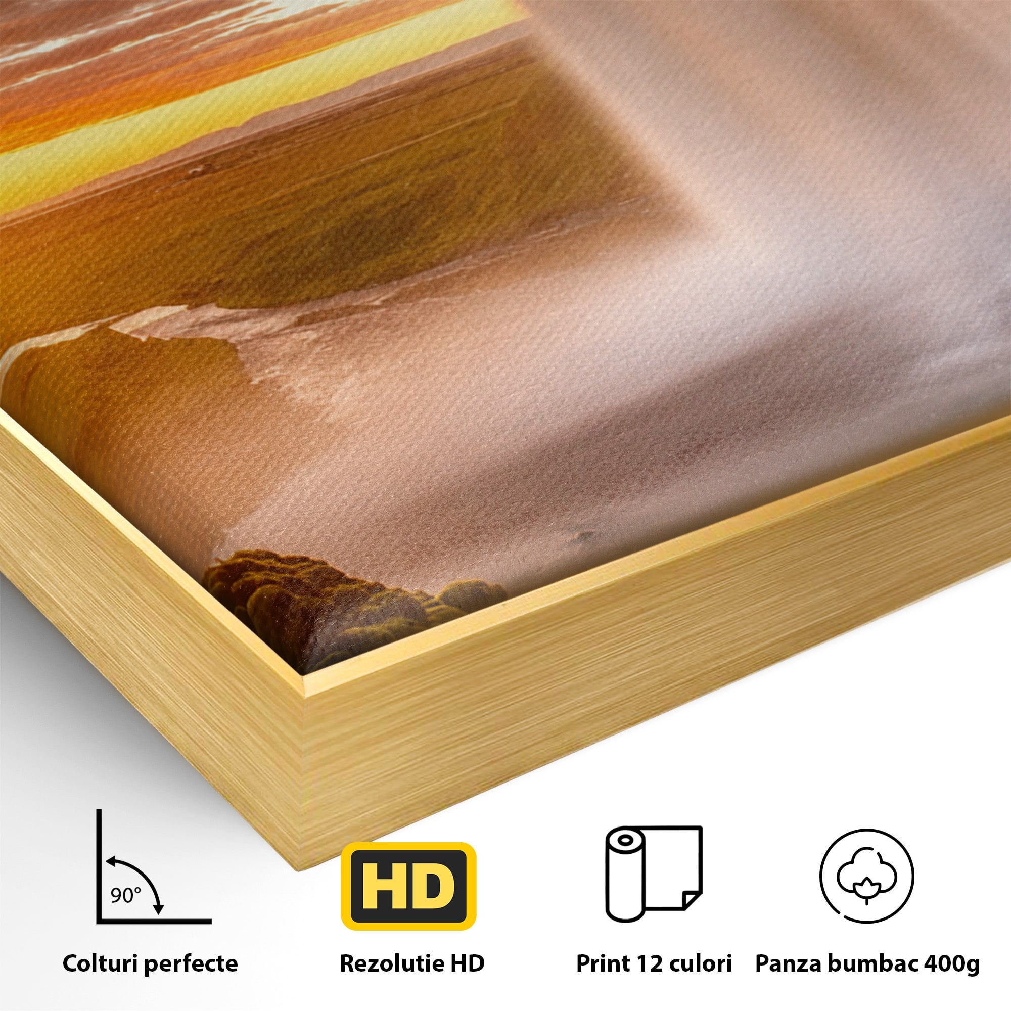 Tablou Canvas Premium LuxCanva® A1761, Cascada La Apus, Cascada, Apus, Peisaj, Natura, Living, Culori Vibrante