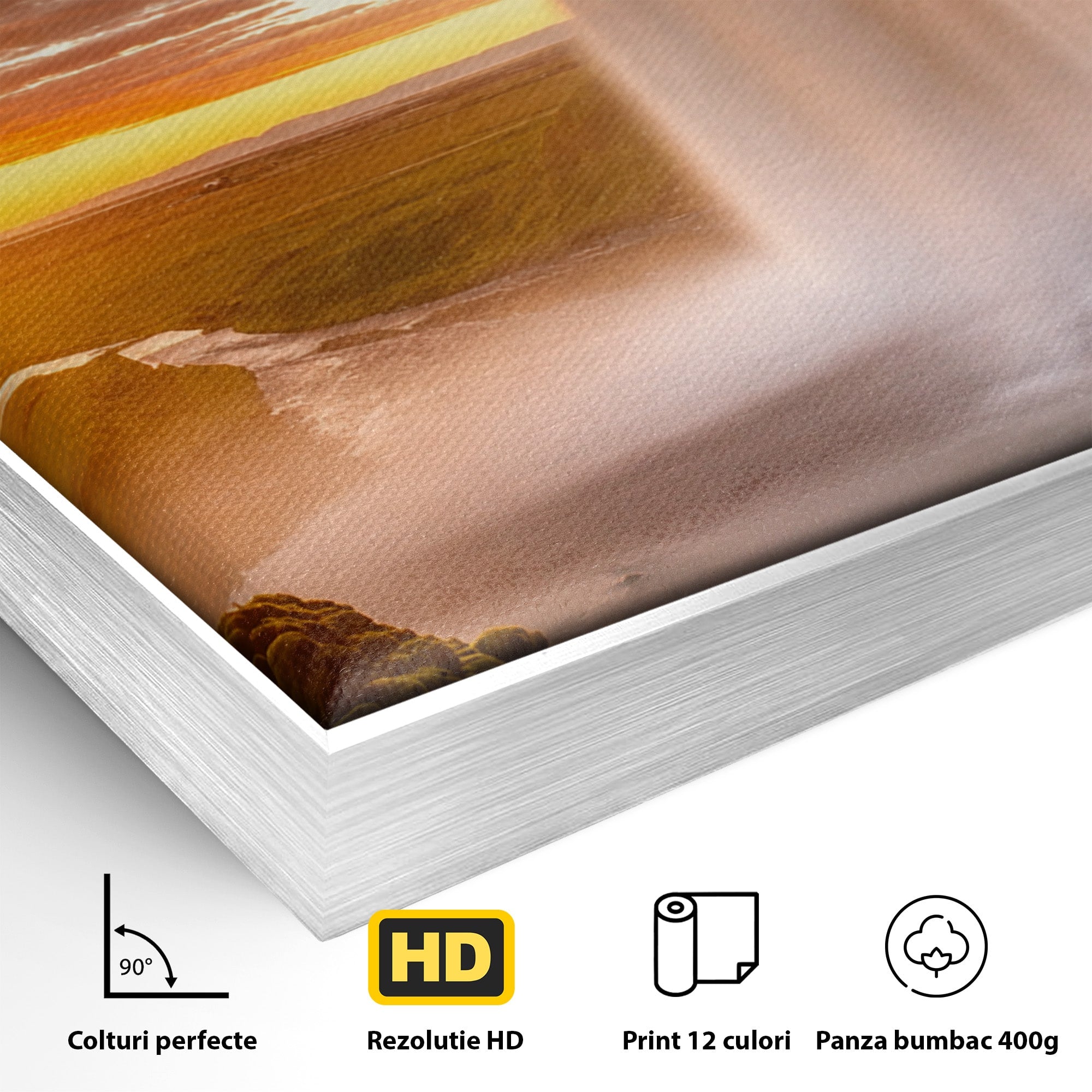 Tablou Canvas Premium LuxCanva® A1761, Cascada La Apus, Cascada, Apus, Peisaj, Natura, Living, Culori Vibrante