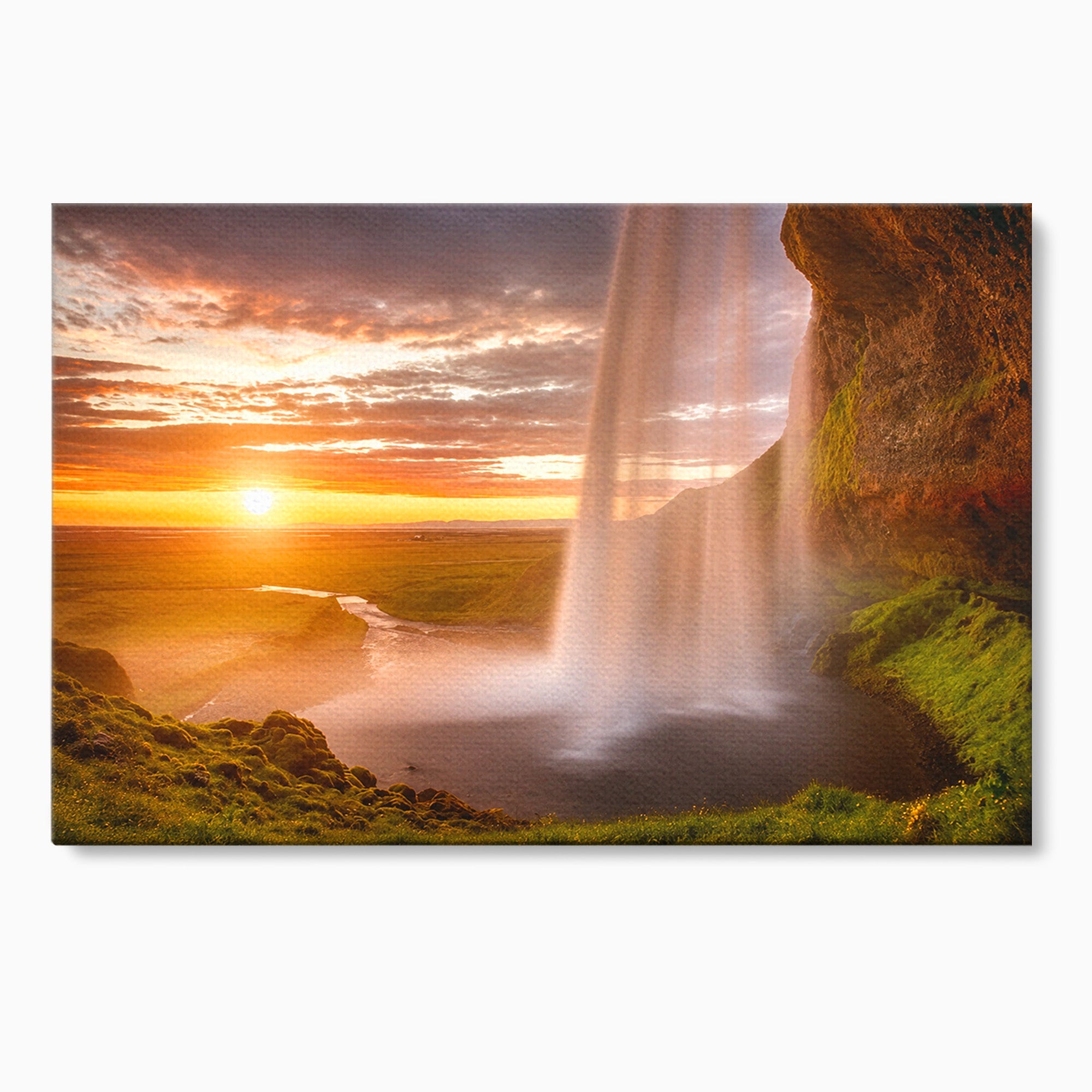Tablou Canvas Premium LuxCanva® A1761, Cascada La Apus, Cascada, Apus, Peisaj, Natura, Living, Culori Vibrante
