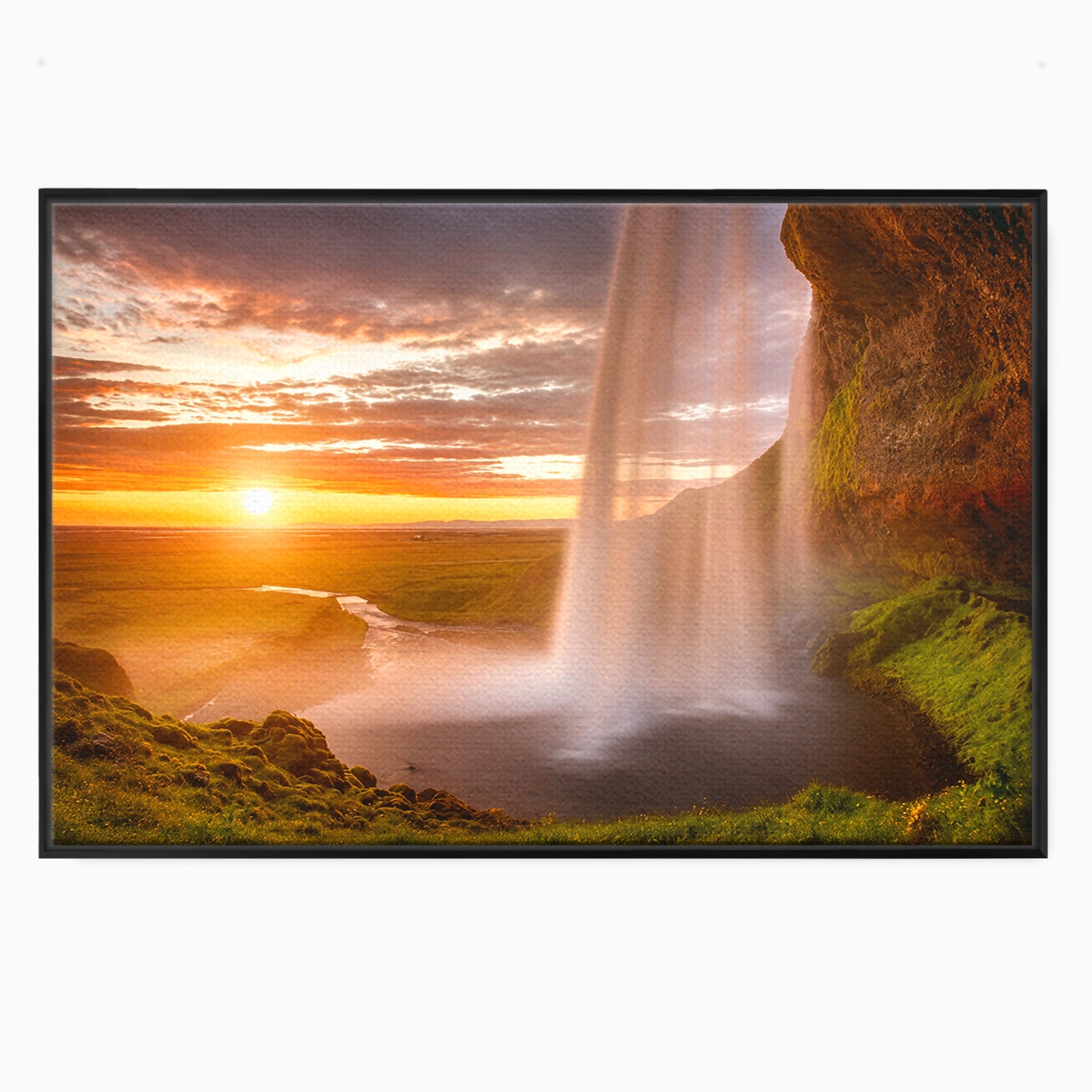 Tablou Canvas Premium LuxCanva® A1761, Cascada La Apus, Cascada, Apus, Peisaj, Natura, Living, Culori Vibrante