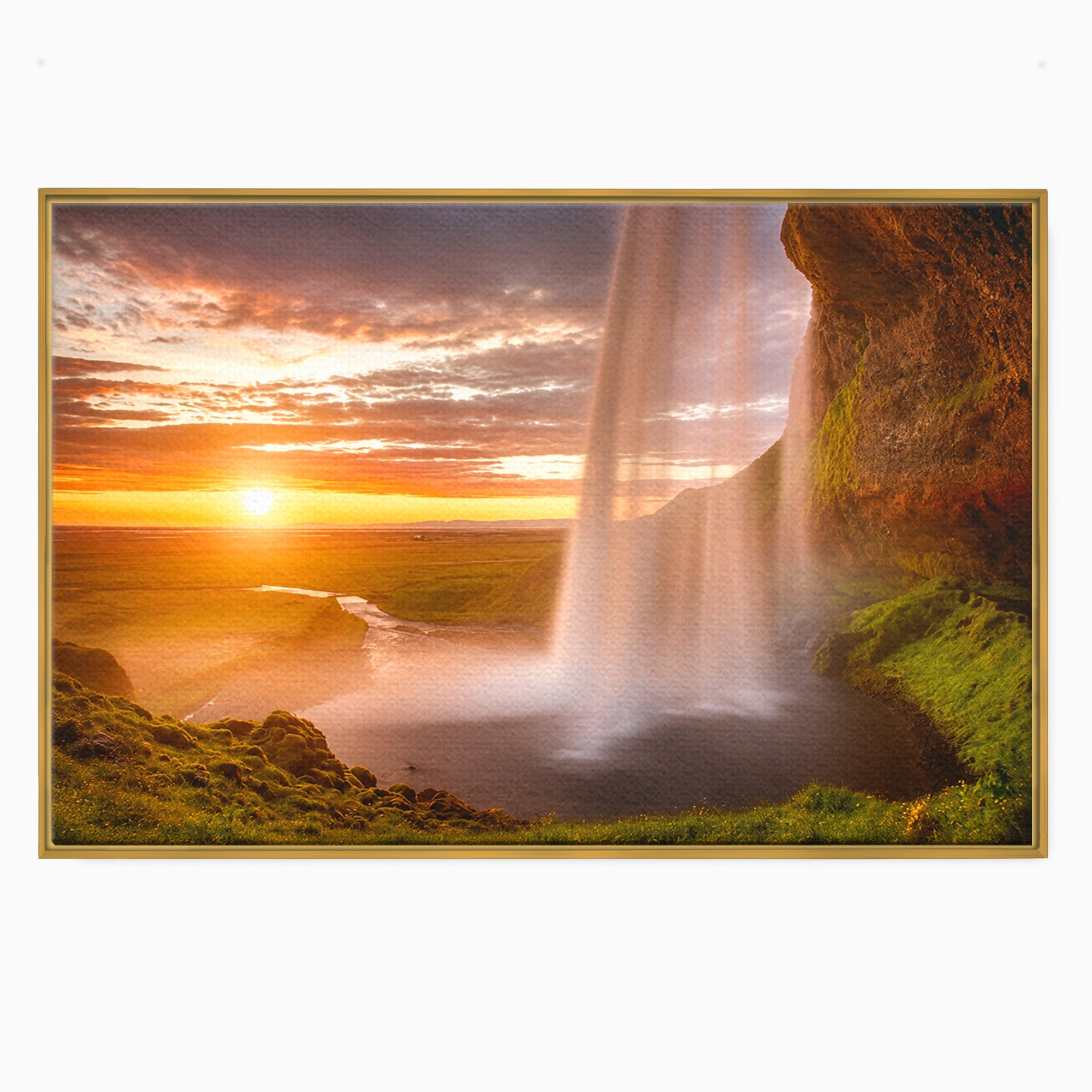 Tablou Canvas Premium LuxCanva® A1761, Cascada La Apus, Cascada, Apus, Peisaj, Natura, Living, Culori Vibrante