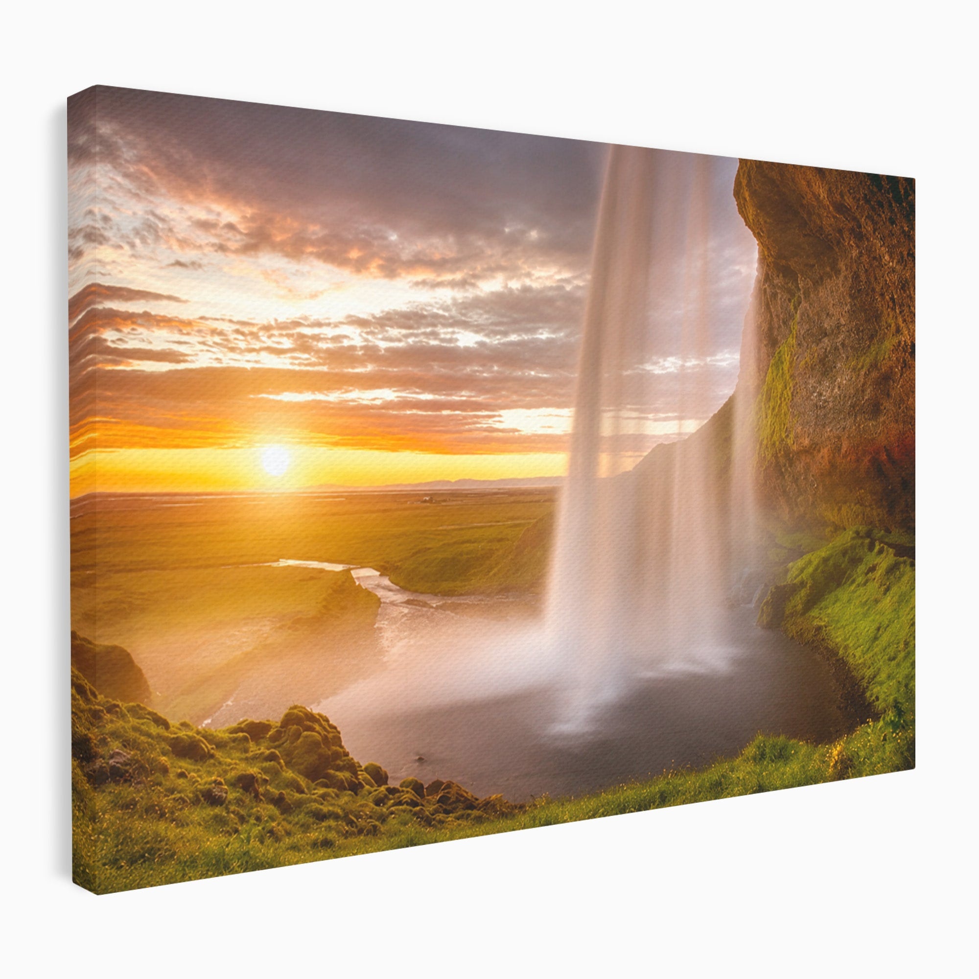 Tablou Canvas Premium LuxCanva® A1761, Cascada La Apus, Cascada, Apus, Peisaj, Natura, Living, Culori Vibrante