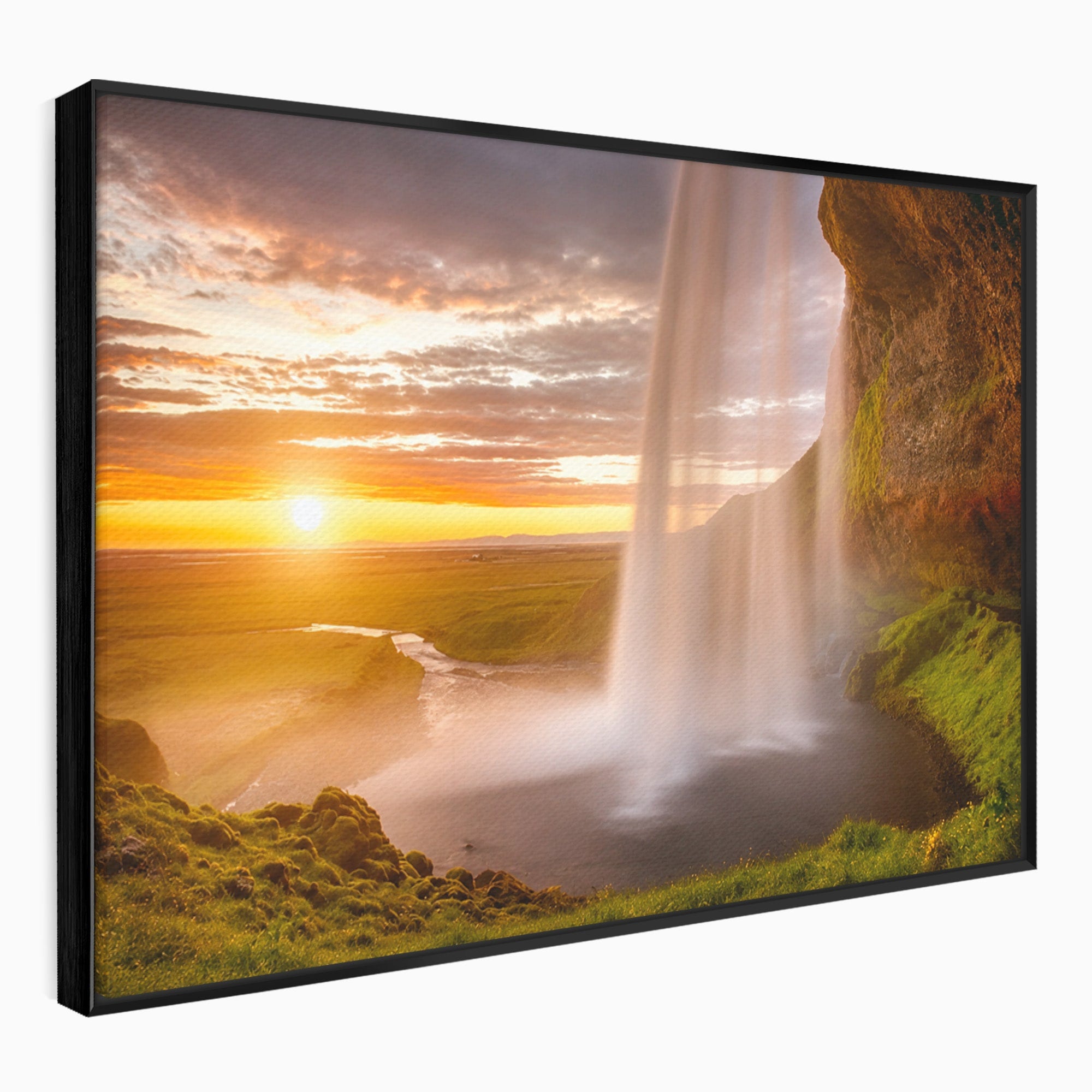 Tablou Canvas Premium LuxCanva® A1761, Cascada La Apus, Cascada, Apus, Peisaj, Natura, Living, Culori Vibrante