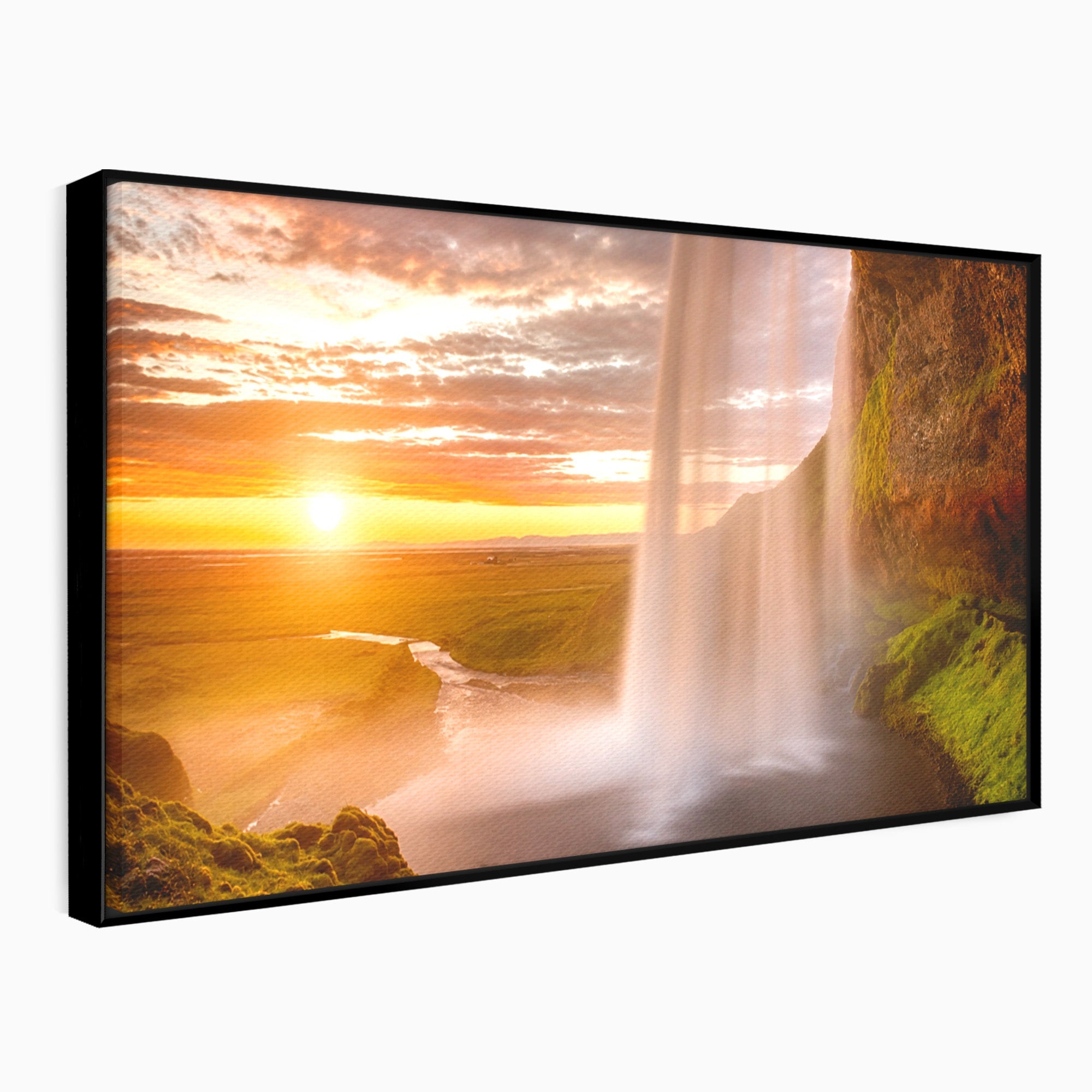 Tablou Canvas Premium LuxCanva® A1761, Cascada La Apus, Cascada, Apus, Peisaj, Natura, Living, Culori Vibrante