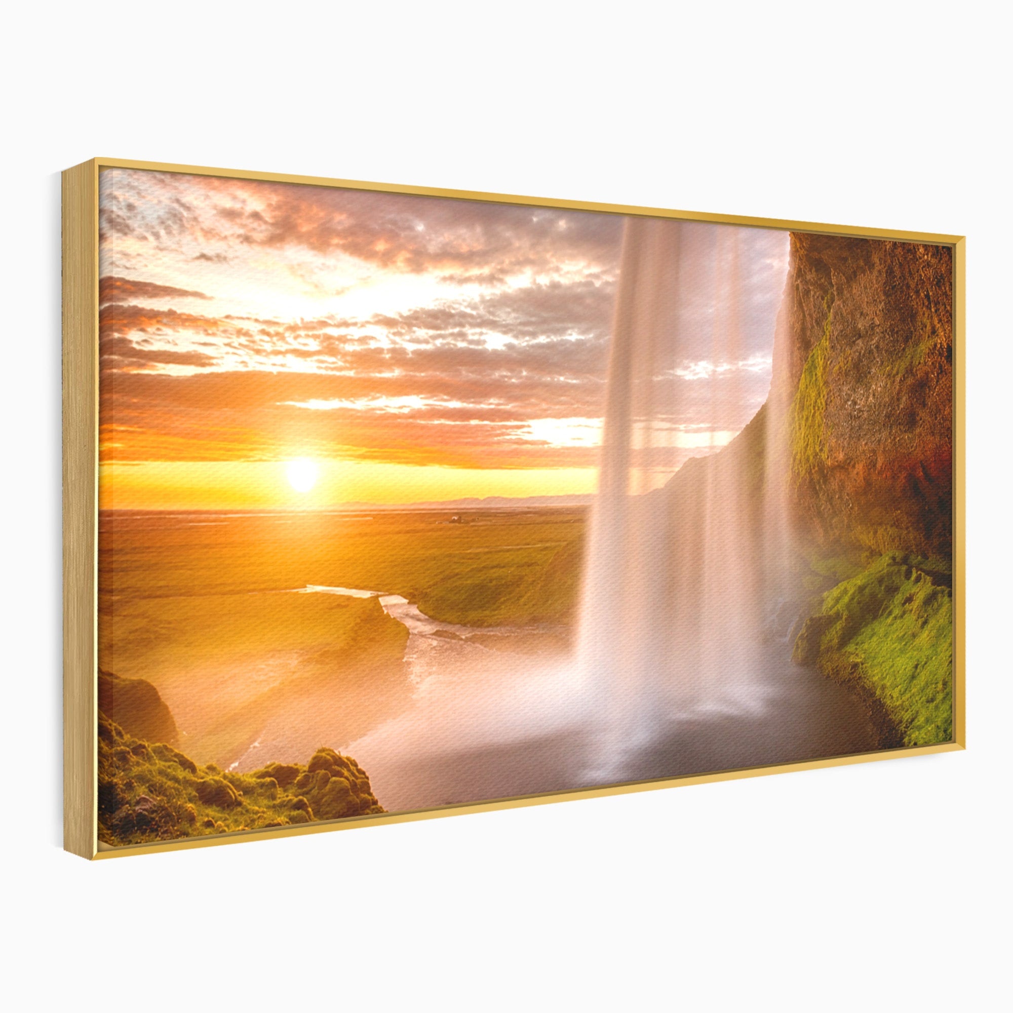 Tablou Canvas Premium LuxCanva® A1761, Cascada La Apus, Cascada, Apus, Peisaj, Natura, Living, Culori Vibrante