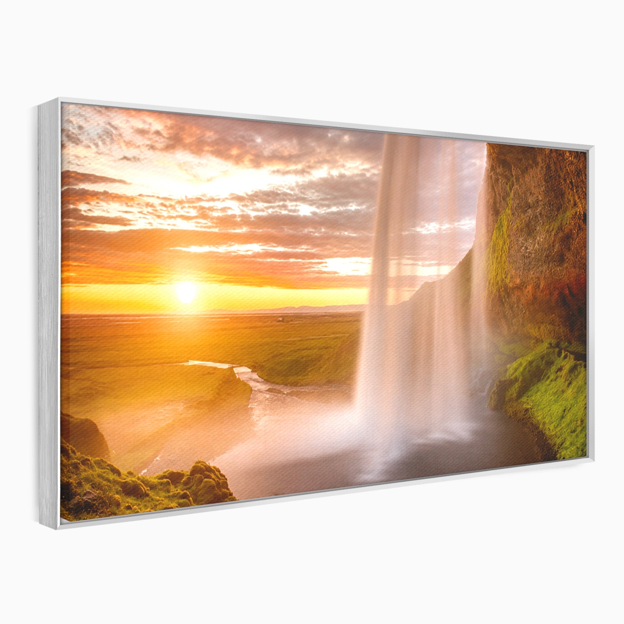 Tablou Canvas Premium LuxCanva® A1761, Cascada La Apus, Cascada, Apus, Peisaj, Natura, Living, Culori Vibrante