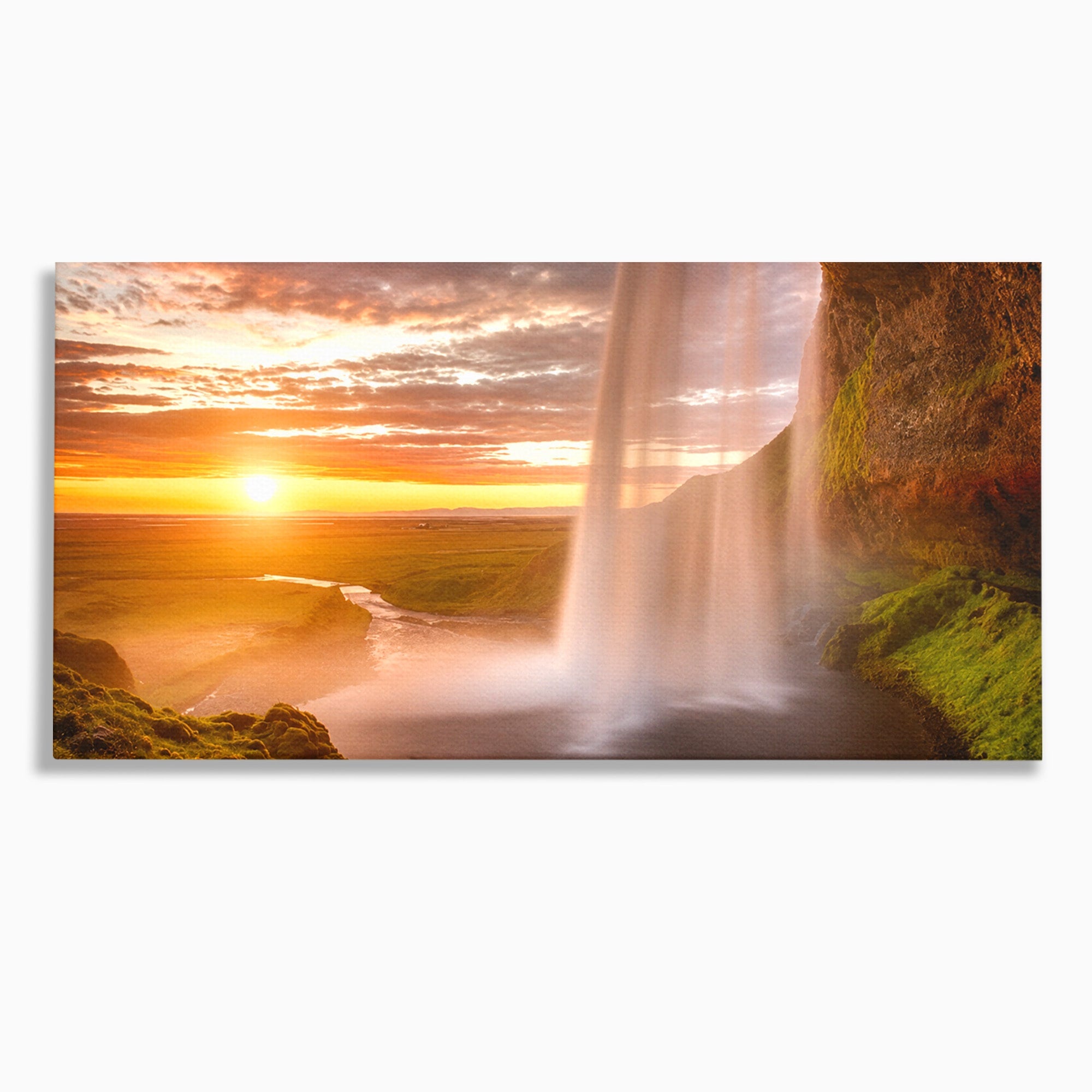 Tablou Canvas Premium LuxCanva® A1761, Cascada La Apus, Cascada, Apus, Peisaj, Natura, Living, Culori Vibrante