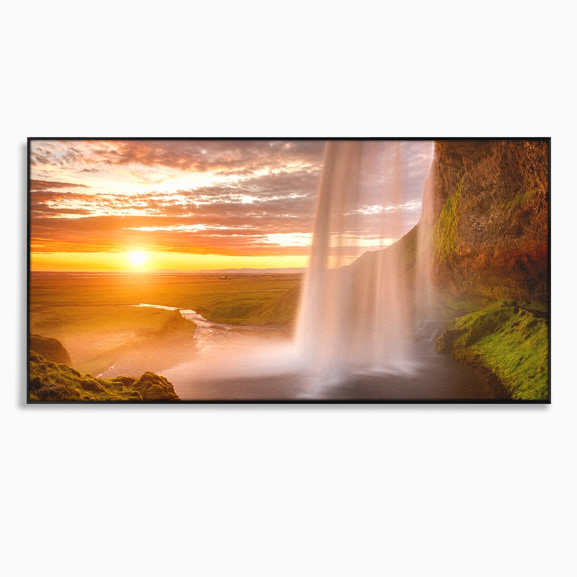 Tablou Canvas Premium LuxCanva® A1761, Cascada La Apus, Cascada, Apus, Peisaj, Natura, Living, Culori Vibrante