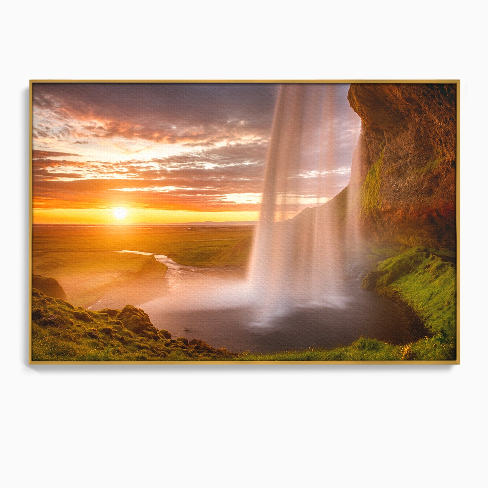 Tablou Canvas Premium LuxCanva® A1761, Cascada La Apus, Cascada, Apus, Peisaj, Natura, Living, Culori Vibrante