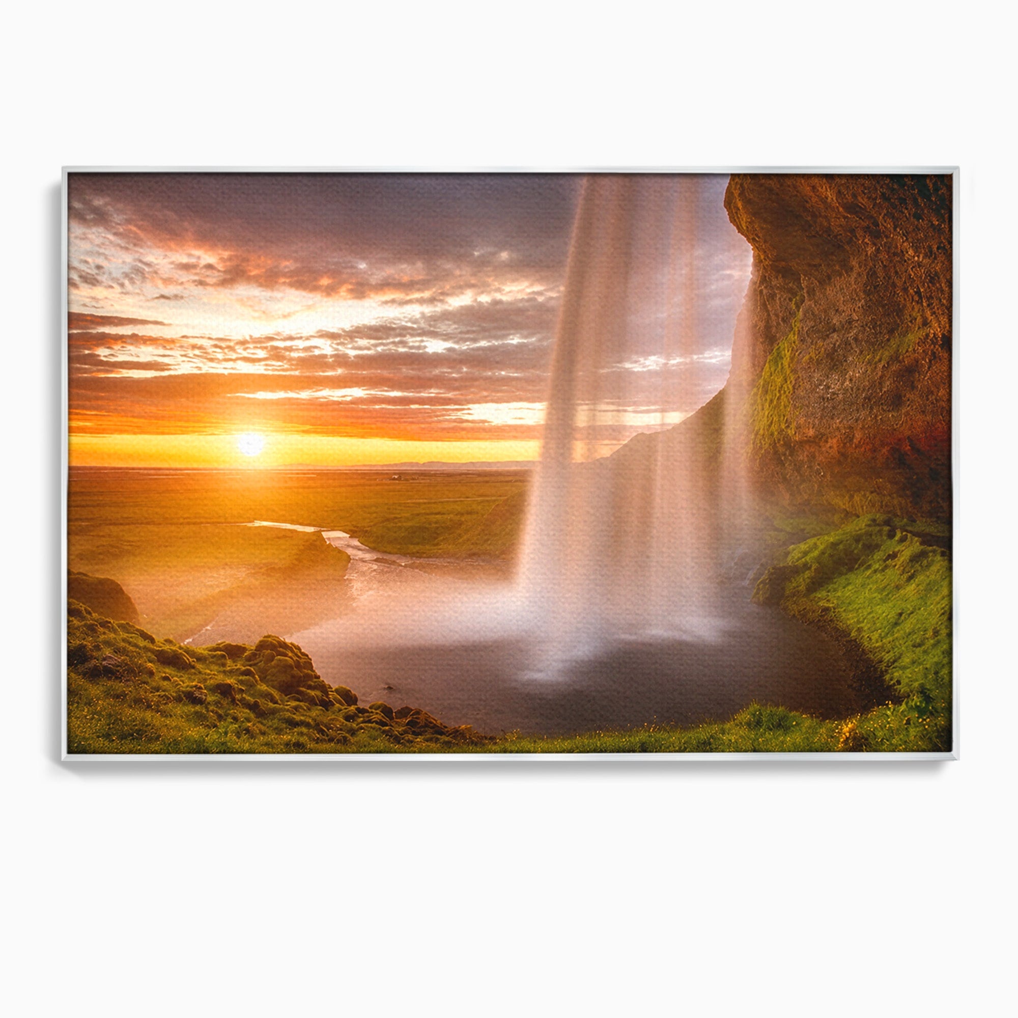 Tablou Canvas Premium LuxCanva® A1761, Cascada La Apus, Cascada, Apus, Peisaj, Natura, Living, Culori Vibrante