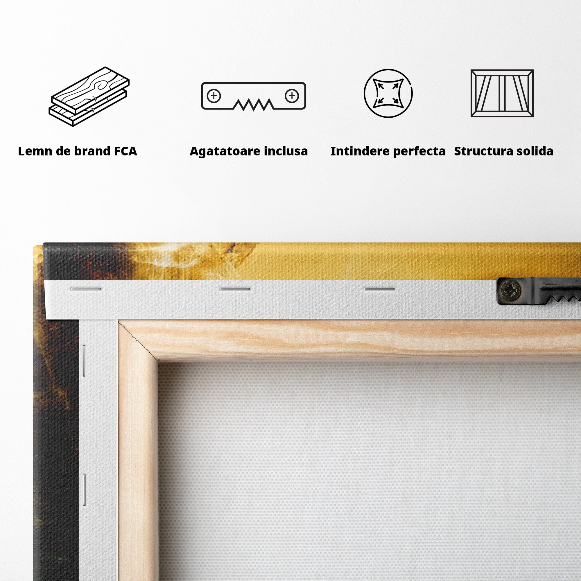 Tablou Canvas Premium LuxCanva® A1762, Copac Singuratic Pe Stanca, Peisaj, Copac, Stanca, Apus, Living, Natura, Culori Vibrante