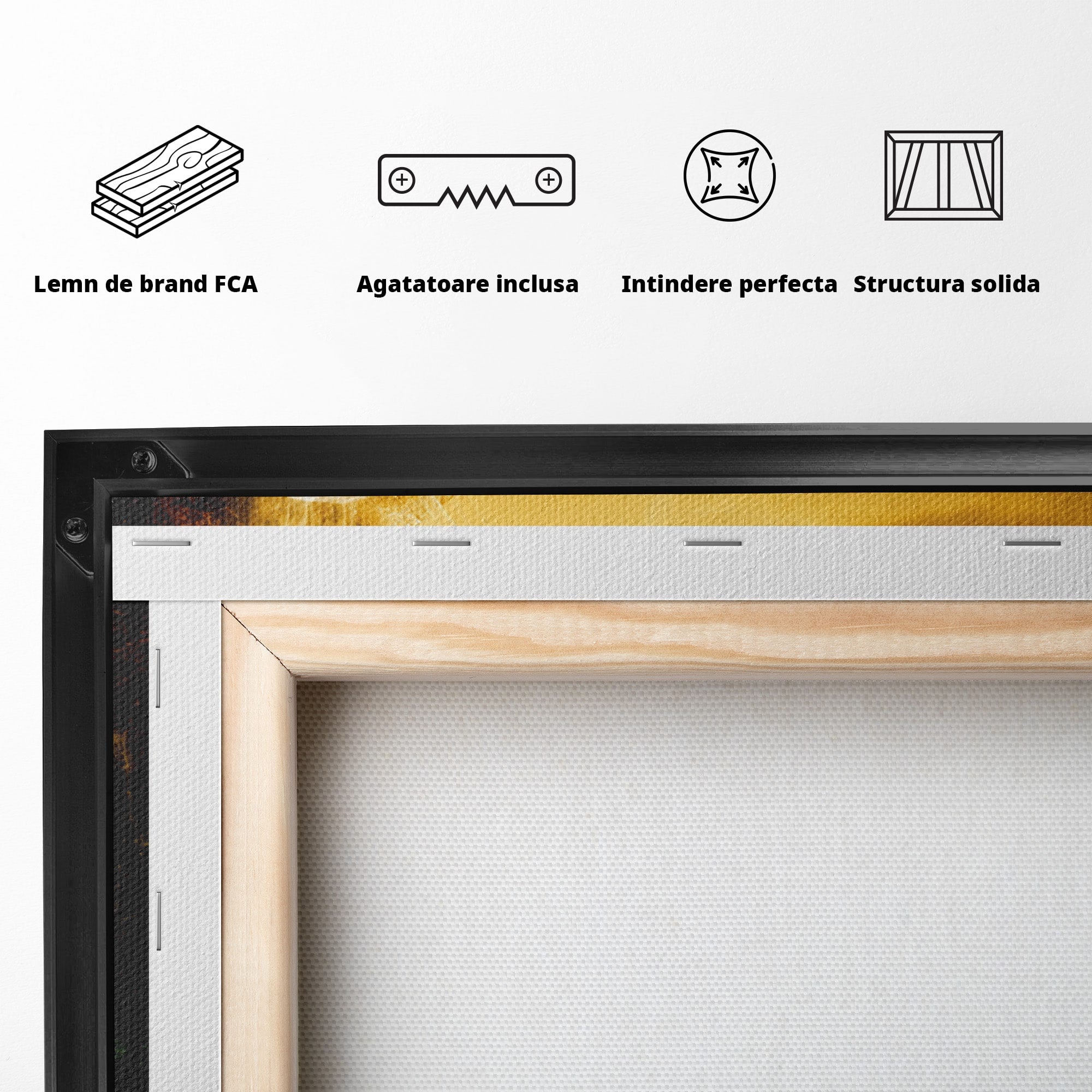 Tablou Canvas Premium LuxCanva® A1762, Copac Singuratic Pe Stanca, Peisaj, Copac, Stanca, Apus, Living, Natura, Culori Vibrante