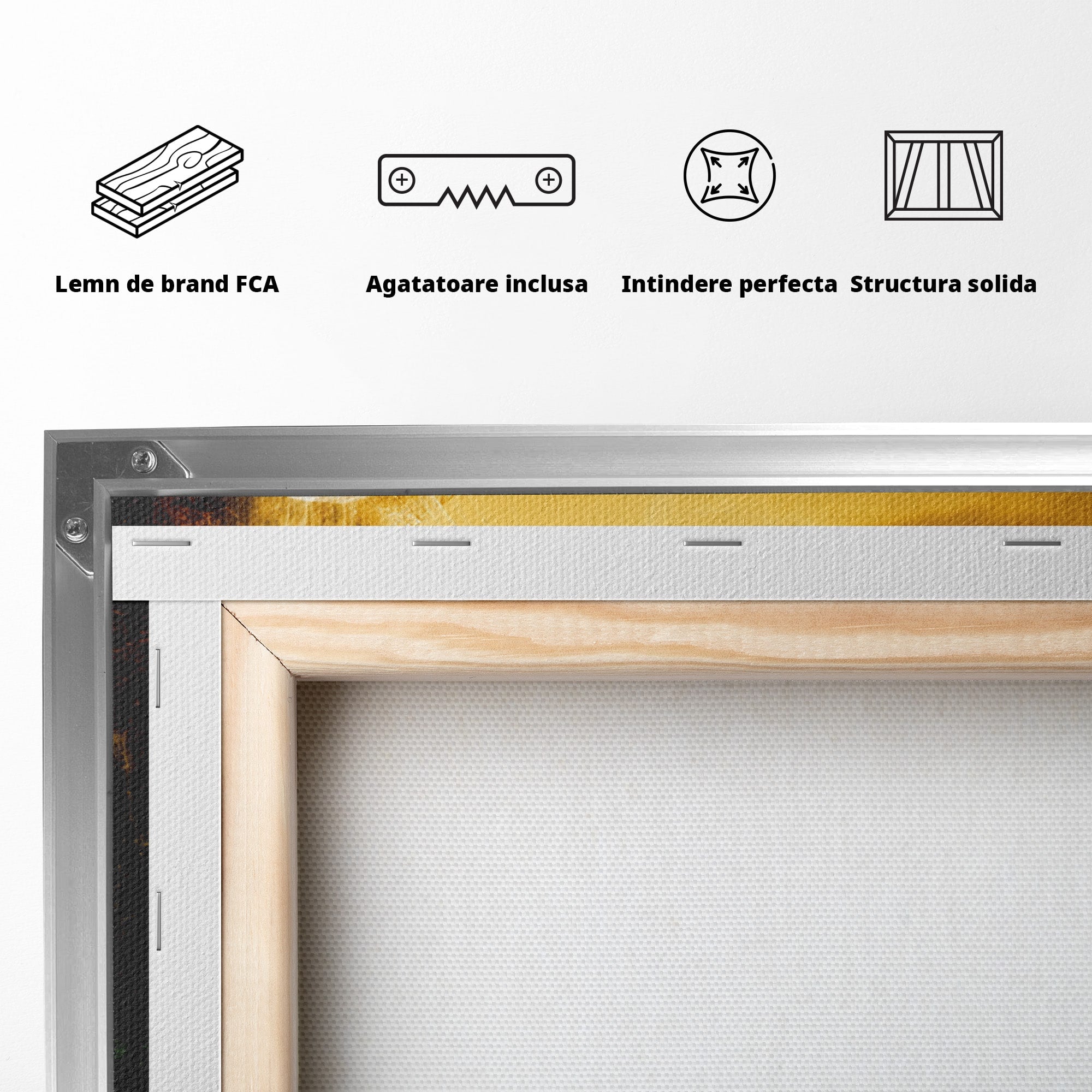 Tablou Canvas Premium LuxCanva® A1762, Copac Singuratic Pe Stanca, Peisaj, Copac, Stanca, Apus, Living, Natura, Culori Vibrante