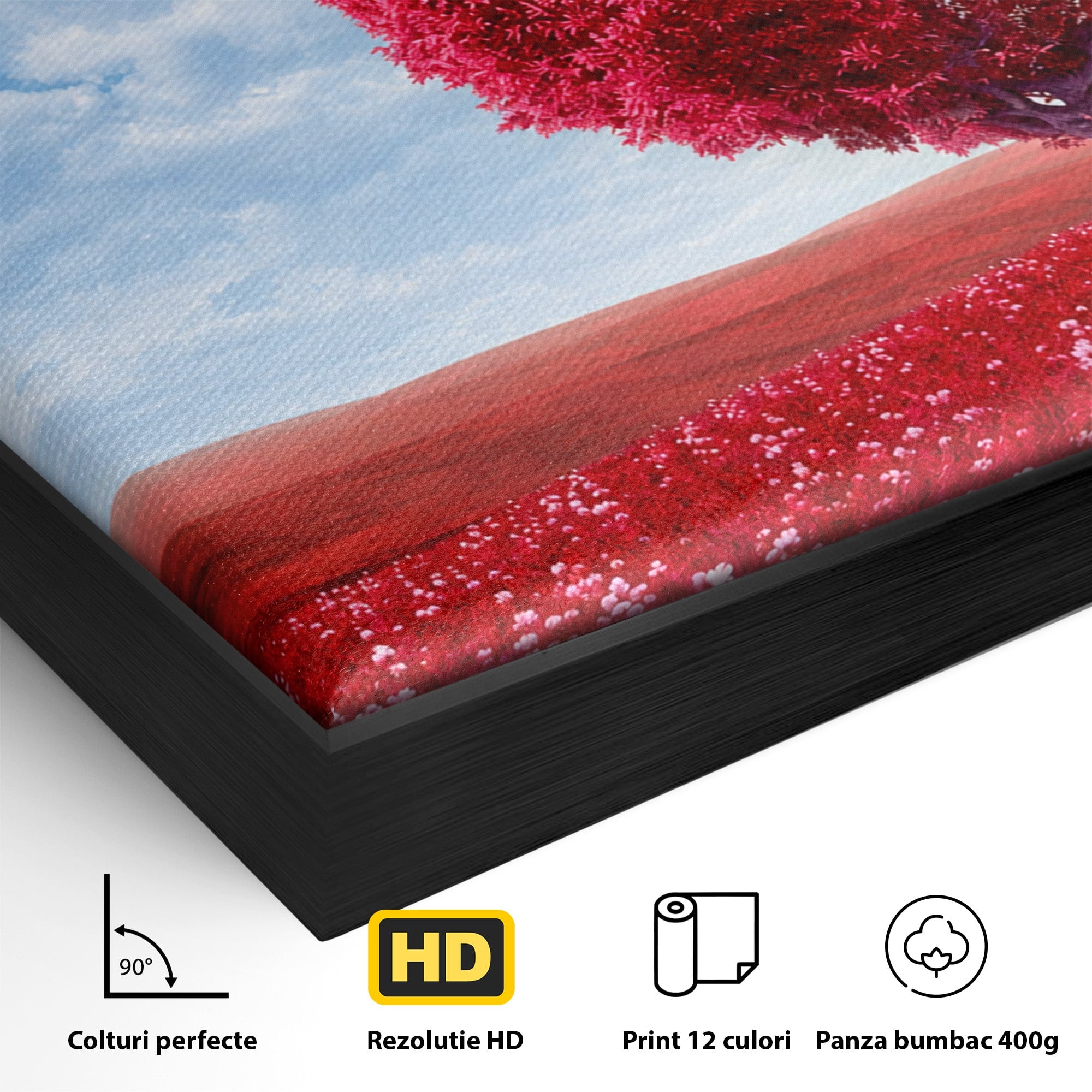 Tablou Canvas Premium LuxCanva® A1765, Copacul Iubirii, Copac, Inima, Natura, Peisaj, Living, Culori Vibrante