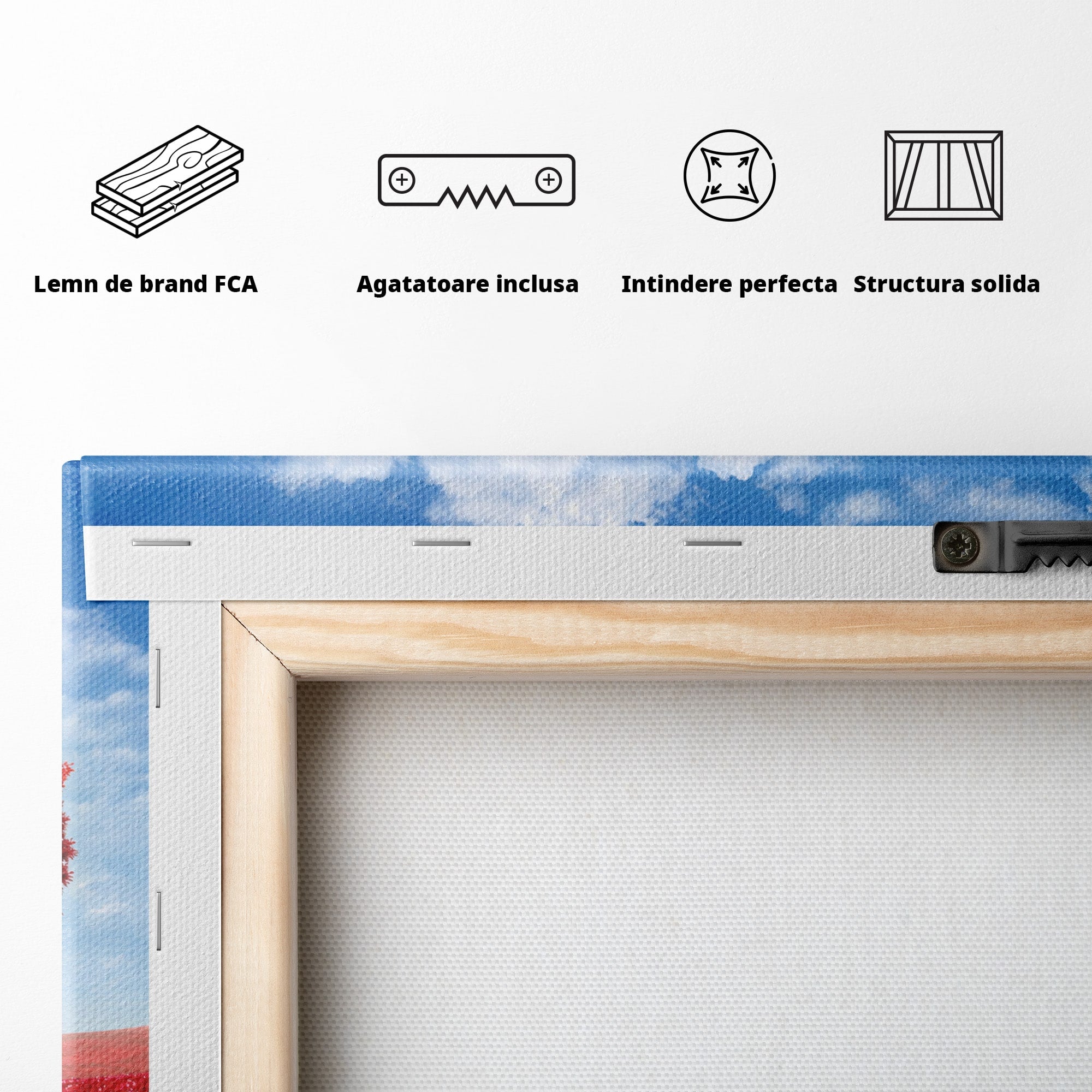 Tablou Canvas Premium LuxCanva® A1765, Copacul Iubirii, Copac, Inima, Natura, Peisaj, Living, Culori Vibrante