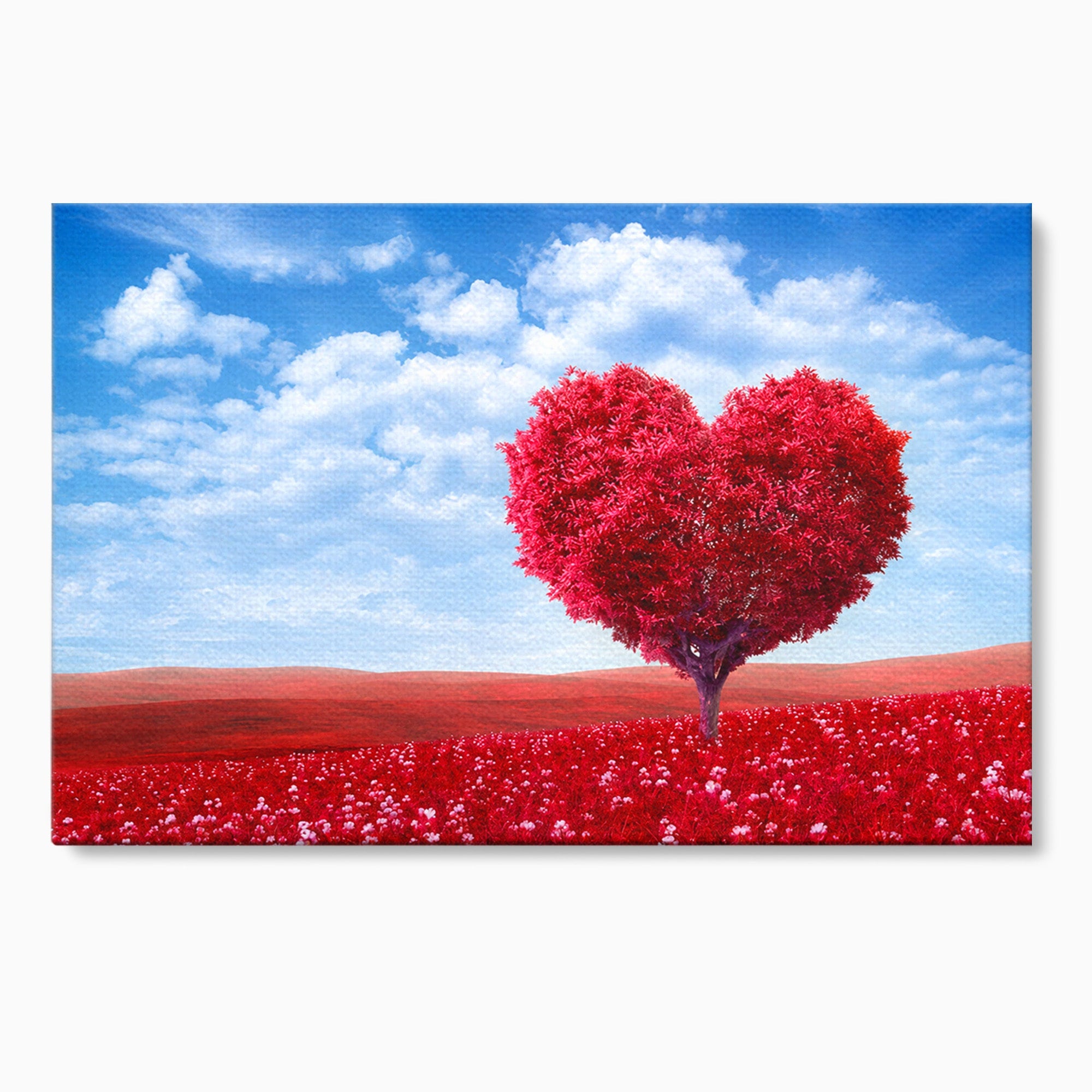 Tablou Canvas Premium LuxCanva® A1765, Copacul Iubirii, Copac, Inima, Natura, Peisaj, Living, Culori Vibrante