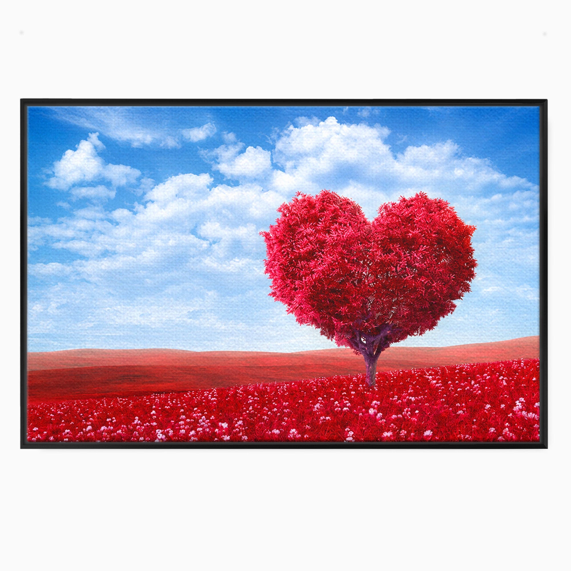 Tablou Canvas Premium LuxCanva® A1765, Copacul Iubirii, Copac, Inima, Natura, Peisaj, Living, Culori Vibrante