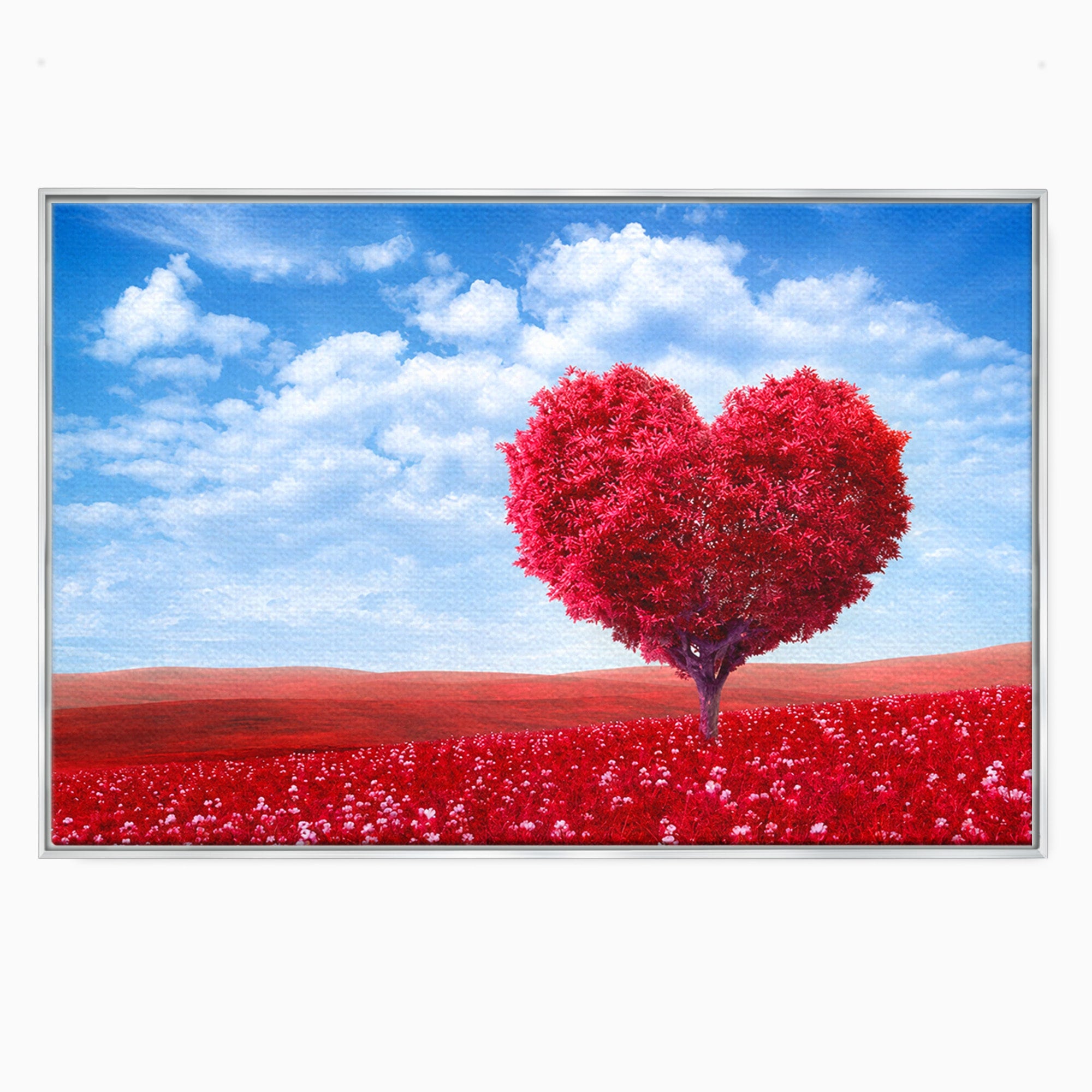 Tablou Canvas Premium LuxCanva® A1765, Copacul Iubirii, Copac, Inima, Natura, Peisaj, Living, Culori Vibrante