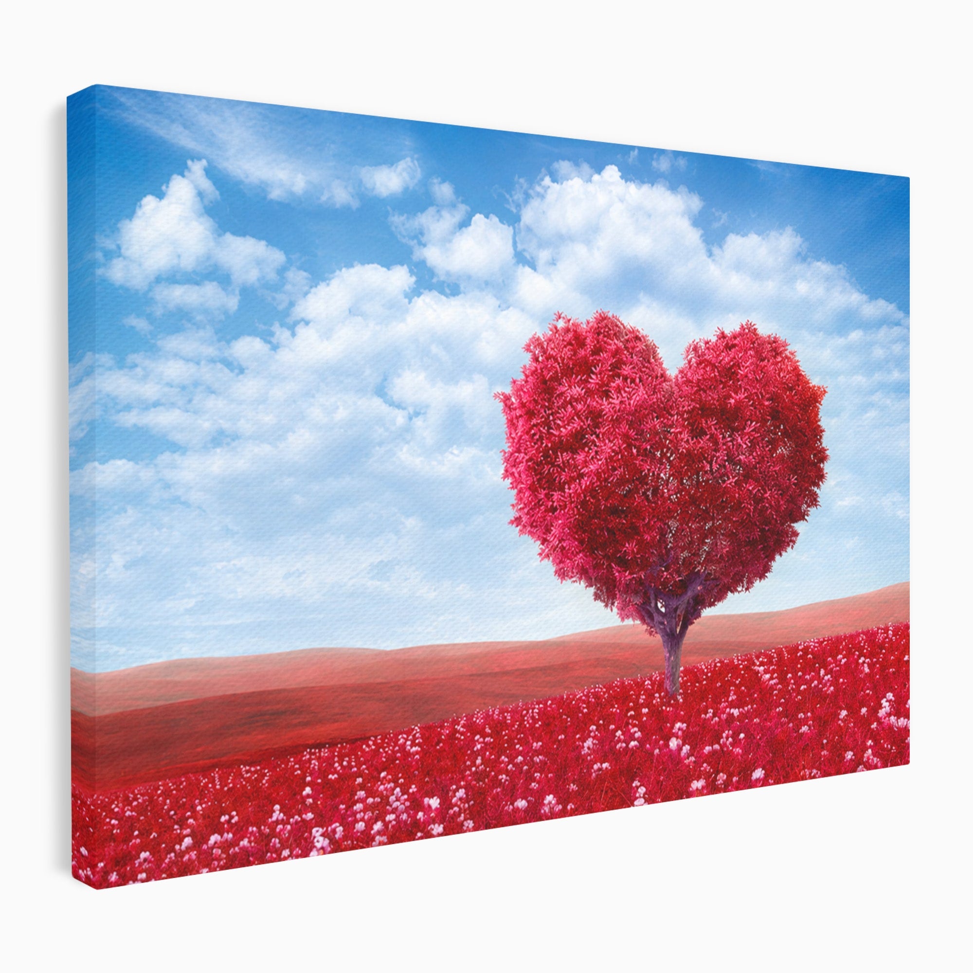 Tablou Canvas Premium LuxCanva® A1765, Copacul Iubirii, Copac, Inima, Natura, Peisaj, Living, Culori Vibrante