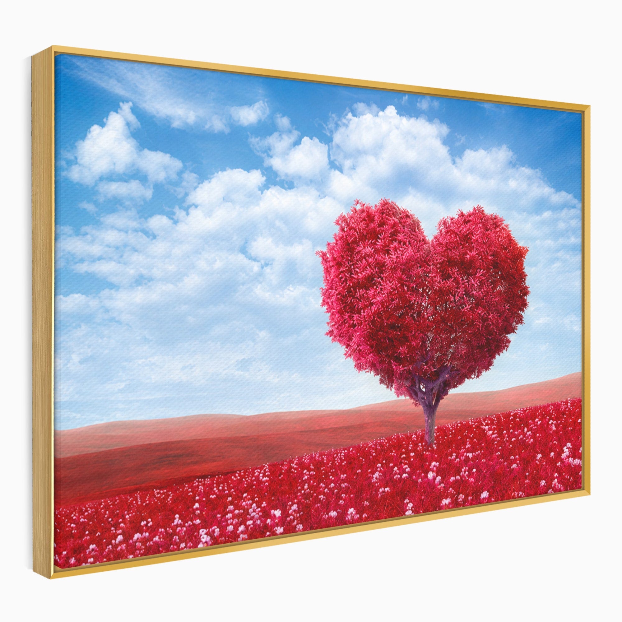 Tablou Canvas Premium LuxCanva® A1765, Copacul Iubirii, Copac, Inima, Natura, Peisaj, Living, Culori Vibrante