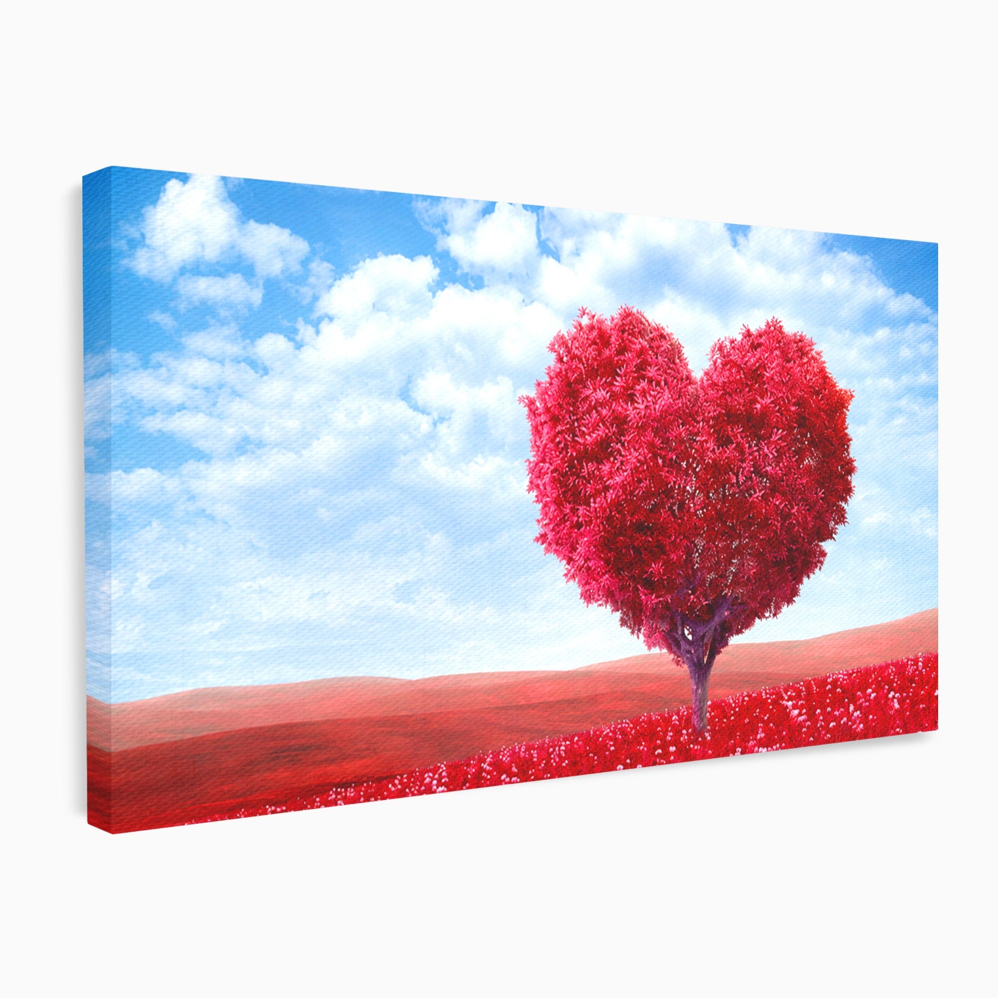 Tablou Canvas Premium LuxCanva® A1765, Copacul Iubirii, Copac, Inima, Natura, Peisaj, Living, Culori Vibrante