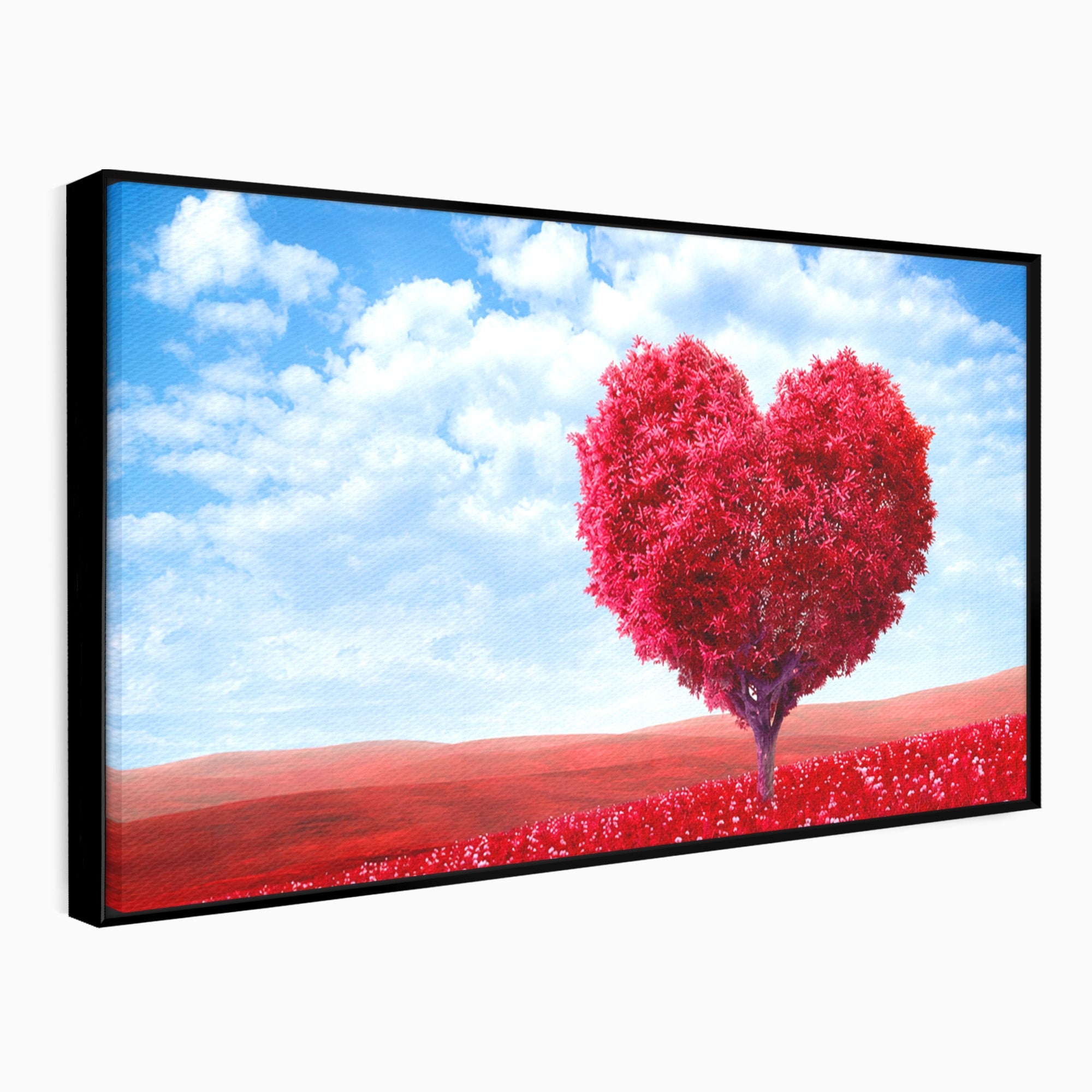 Tablou Canvas Premium LuxCanva® A1765, Copacul Iubirii, Copac, Inima, Natura, Peisaj, Living, Culori Vibrante