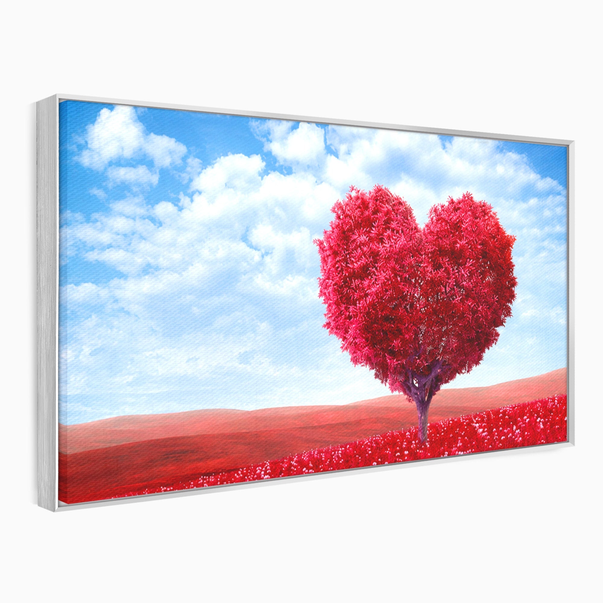 Tablou Canvas Premium LuxCanva® A1765, Copacul Iubirii, Copac, Inima, Natura, Peisaj, Living, Culori Vibrante
