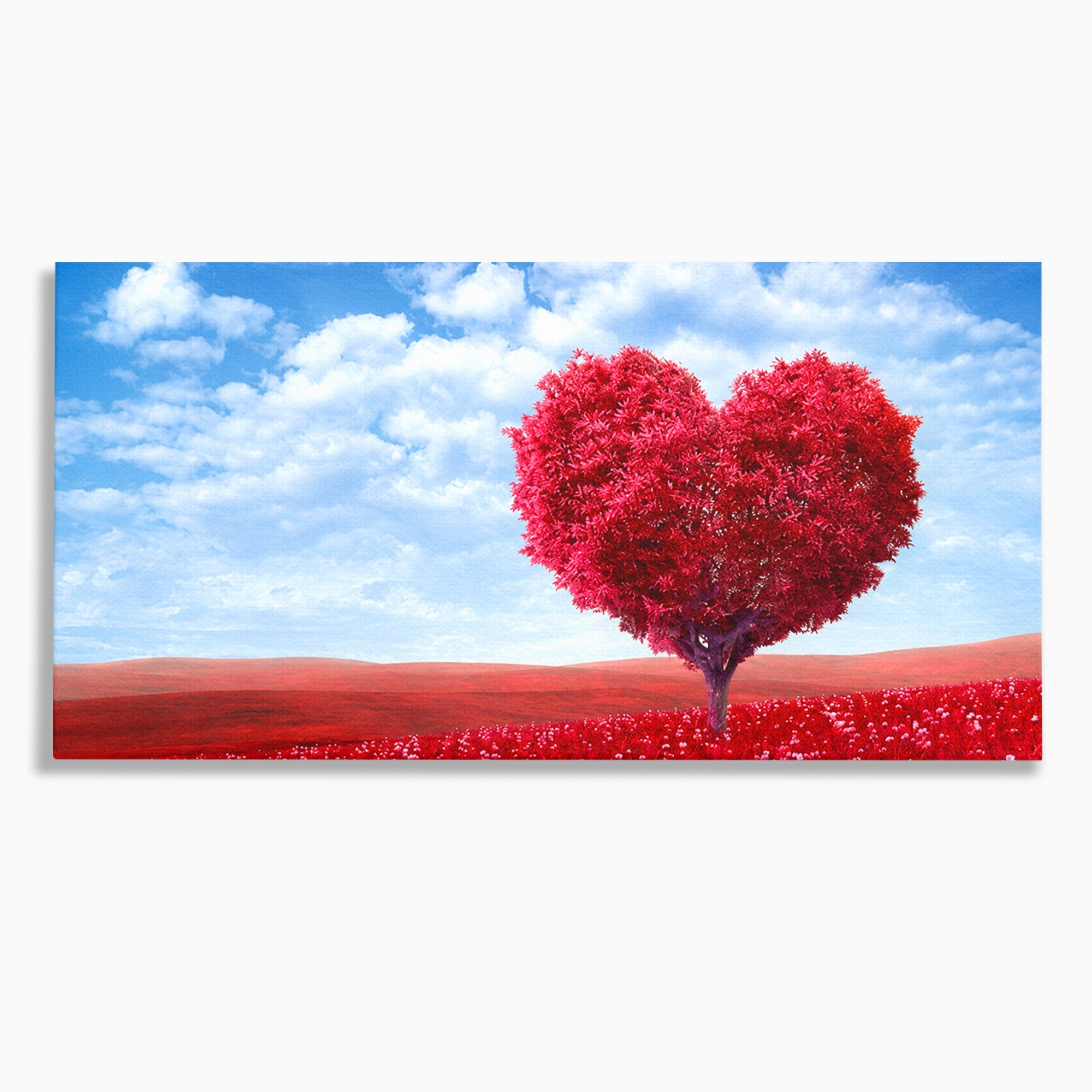 Tablou Canvas Premium LuxCanva® A1765, Copacul Iubirii, Copac, Inima, Natura, Peisaj, Living, Culori Vibrante