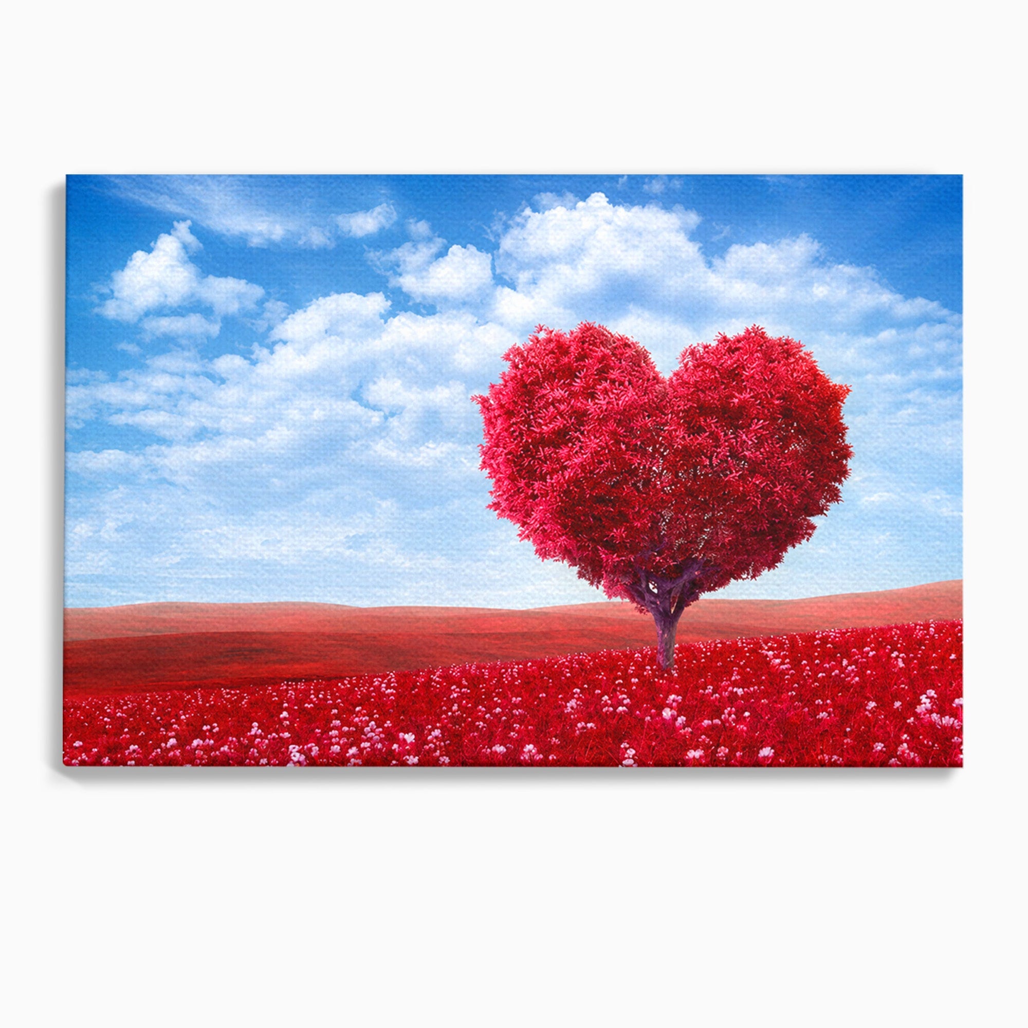 Tablou Canvas Premium LuxCanva® A1765, Copacul Iubirii, Copac, Inima, Natura, Peisaj, Living, Culori Vibrante