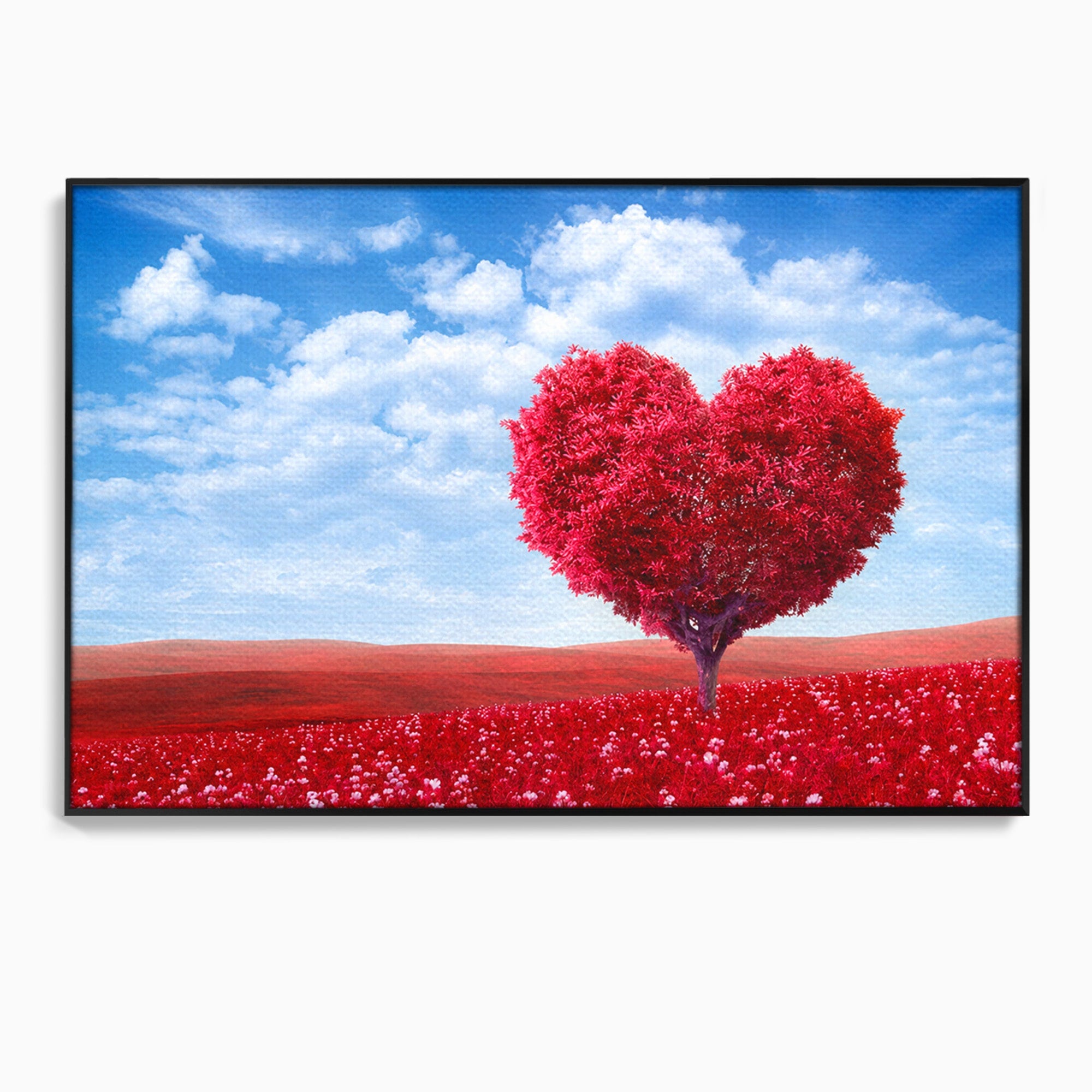 Tablou Canvas Premium LuxCanva® A1765, Copacul Iubirii, Copac, Inima, Natura, Peisaj, Living, Culori Vibrante
