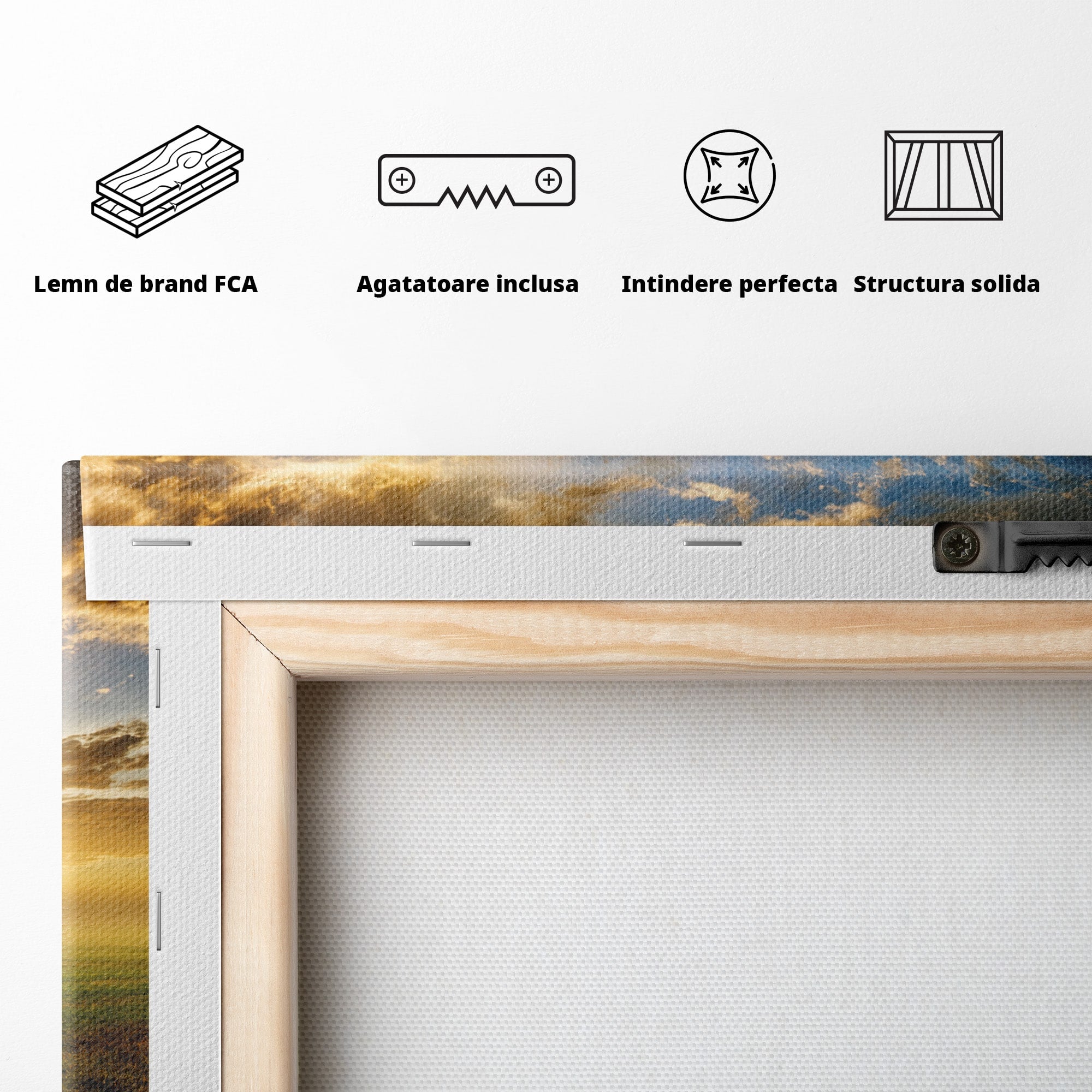 Tablou Canvas Premium LuxCanva® A1767, Drumul Spre Inima Naturii, Copac, Peisaj, Apus, Natura, Living, Culori Vibrante