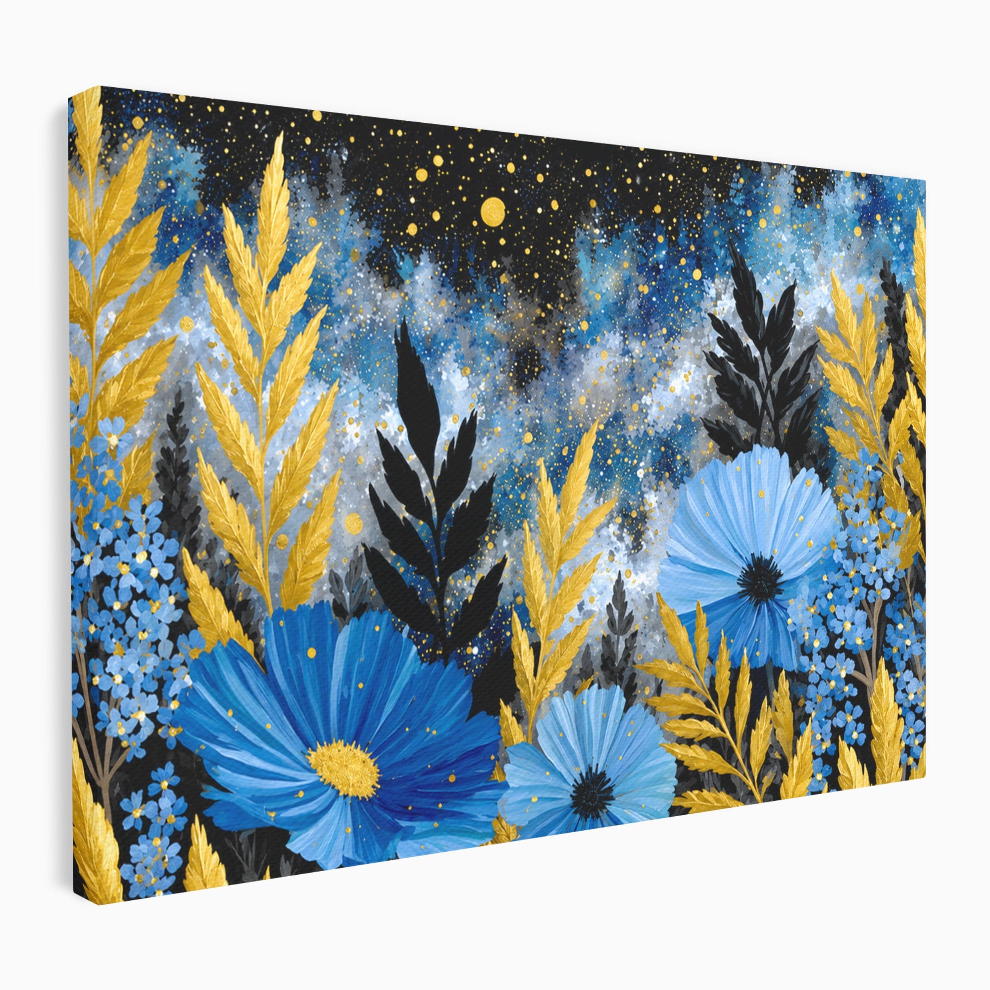 Tablou Canvas Premium LuxCanva® A1770, Flori Nocturne, Flori, Noapte, Natura, Living, Dormitor, Culori Vibrante