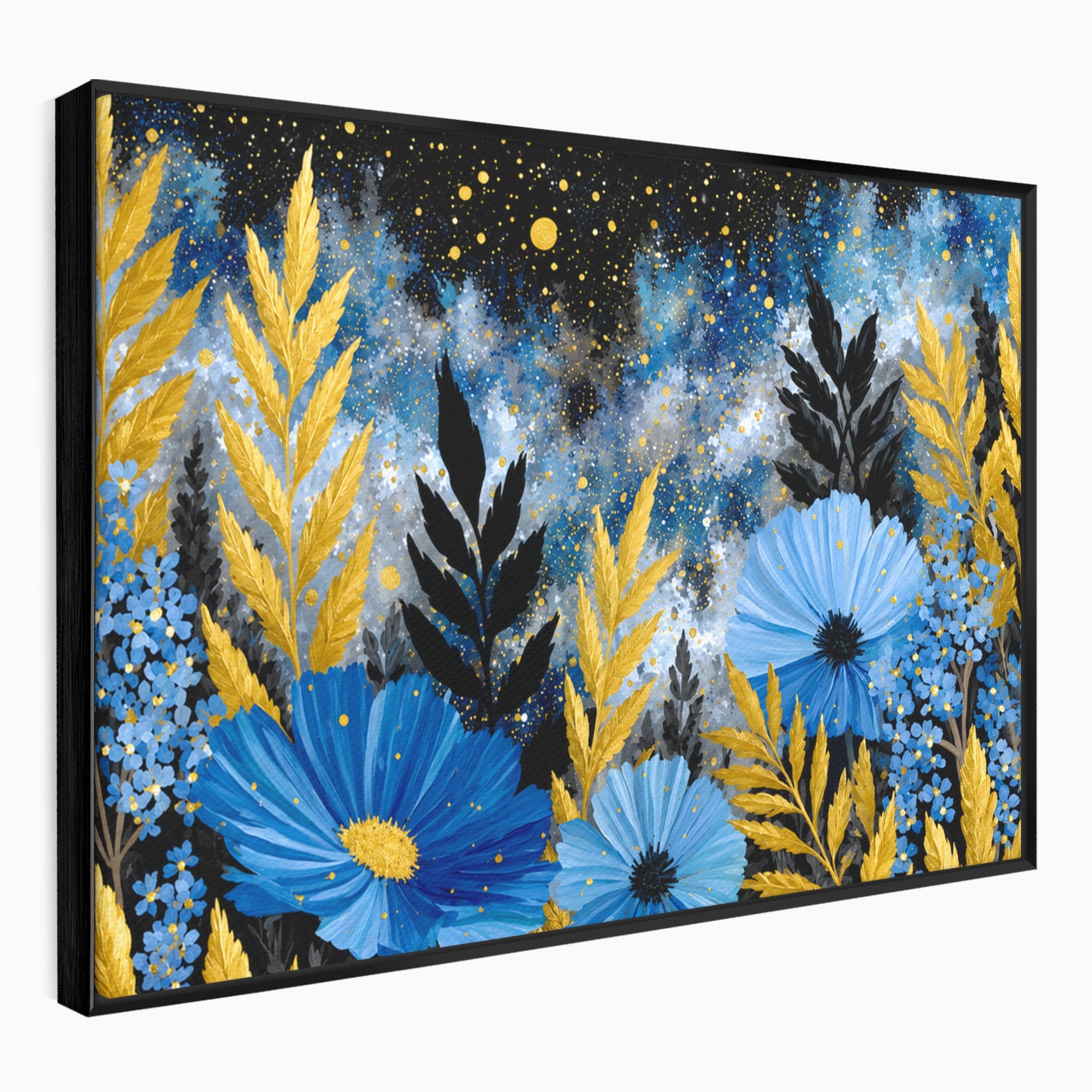 Tablou Canvas Premium LuxCanva® A1770, Flori Nocturne, Flori, Noapte, Natura, Living, Dormitor, Culori Vibrante