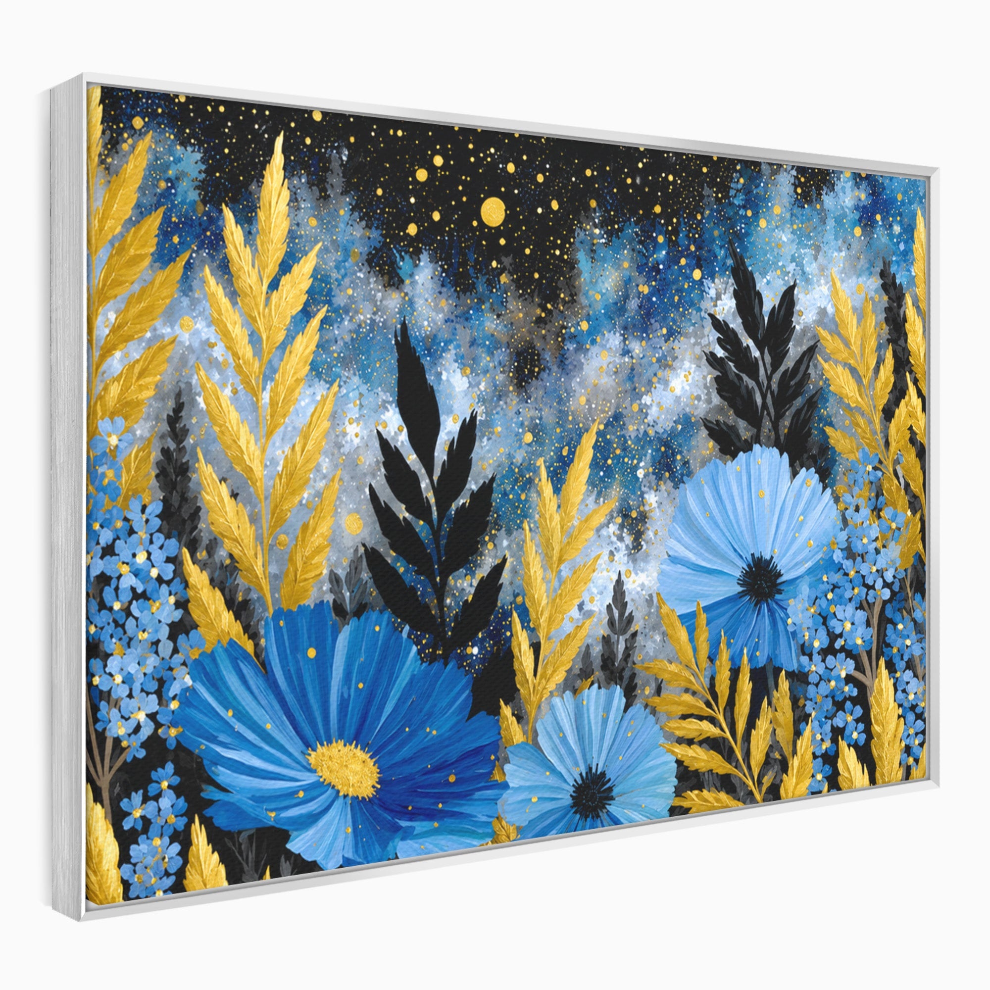 Tablou Canvas Premium LuxCanva® A1770, Flori Nocturne, Flori, Noapte, Natura, Living, Dormitor, Culori Vibrante