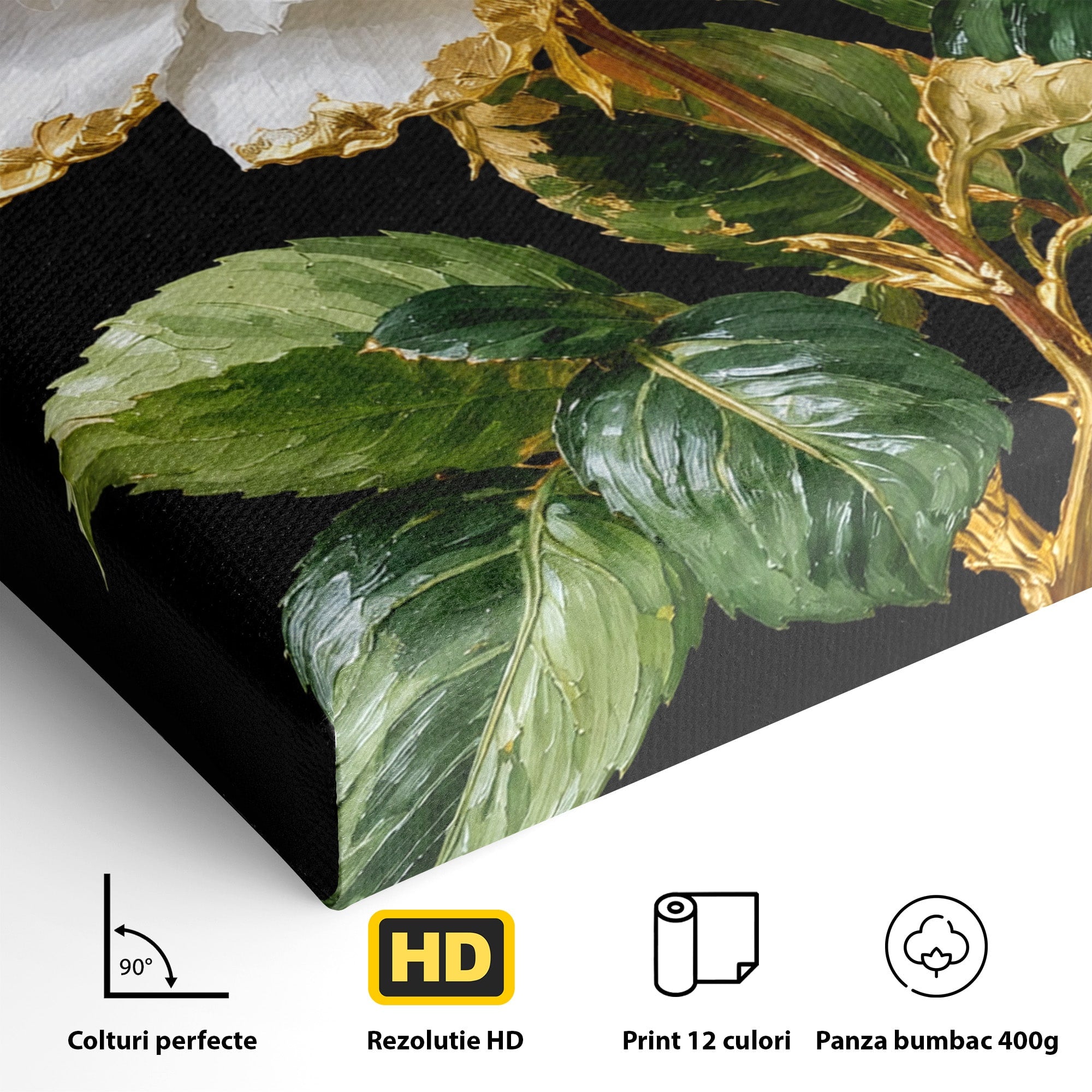 Tablou Canvas Premium LuxCanva® A1771, Trandafir Regal, Trandafir, Floral, Eleganta, Natură, Dormitor, Culori Vibrante