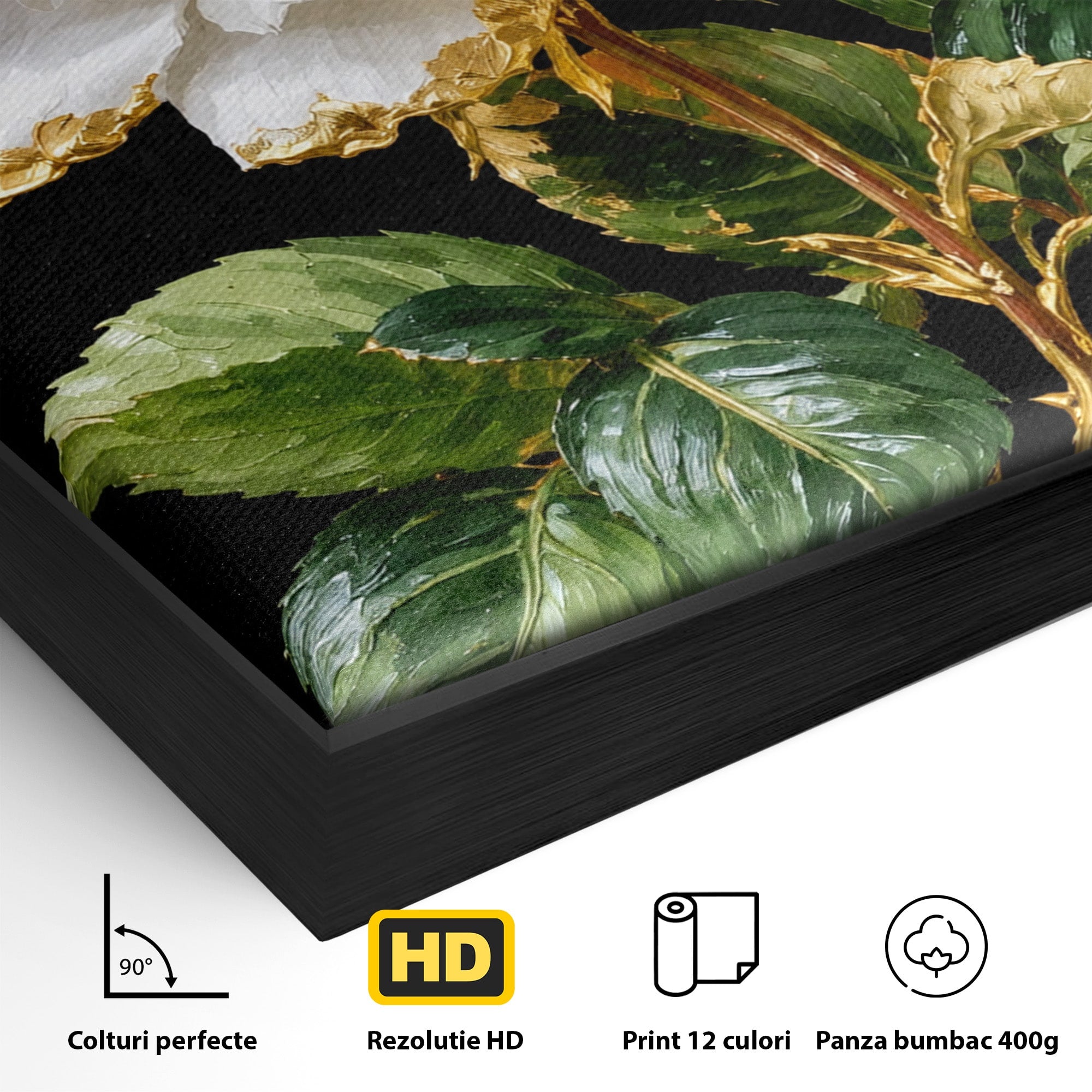 Tablou Canvas Premium LuxCanva® A1771, Trandafir Regal, Trandafir, Floral, Eleganta, Natură, Dormitor, Culori Vibrante