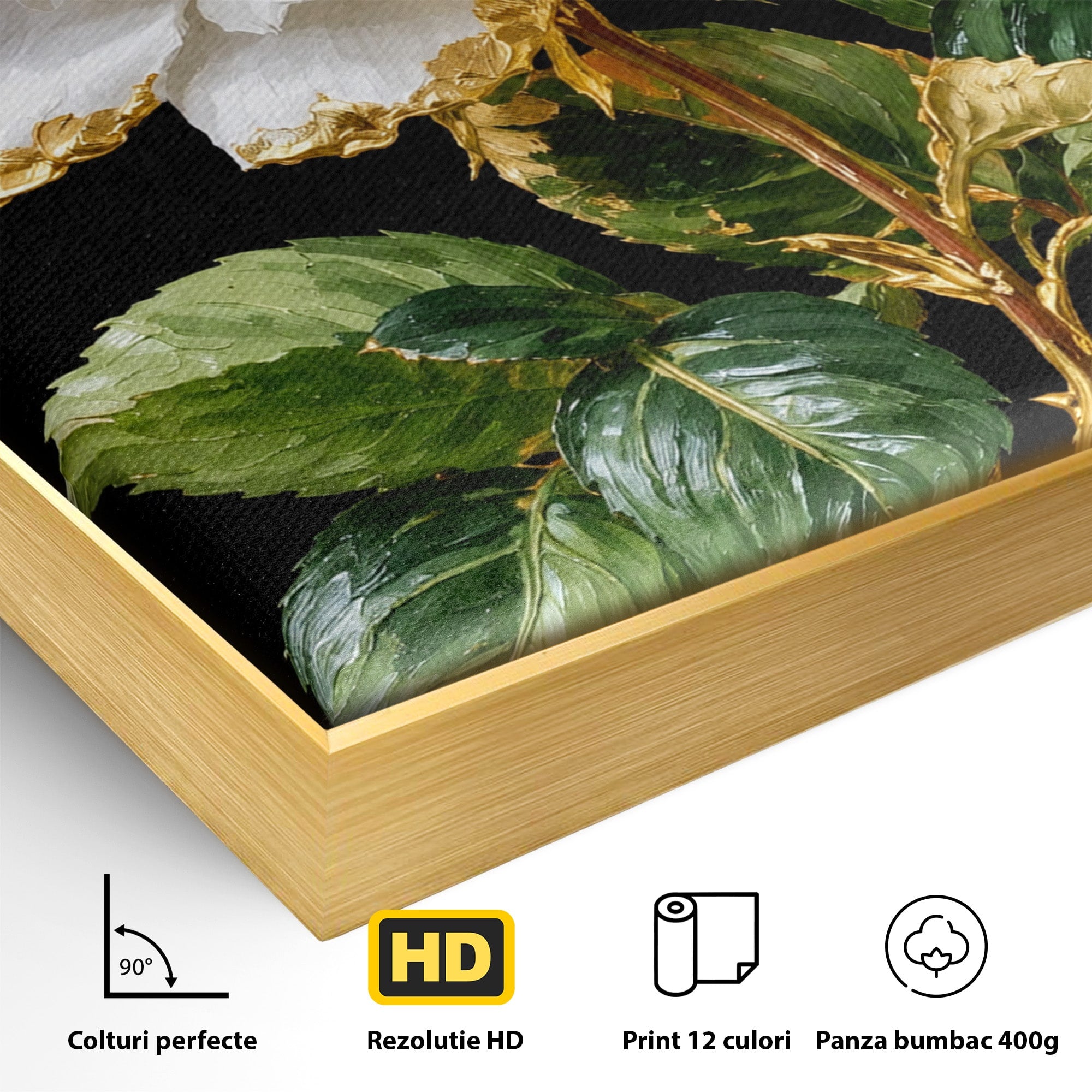 Tablou Canvas Premium LuxCanva® A1771, Trandafir Regal, Trandafir, Floral, Eleganta, Natură, Dormitor, Culori Vibrante
