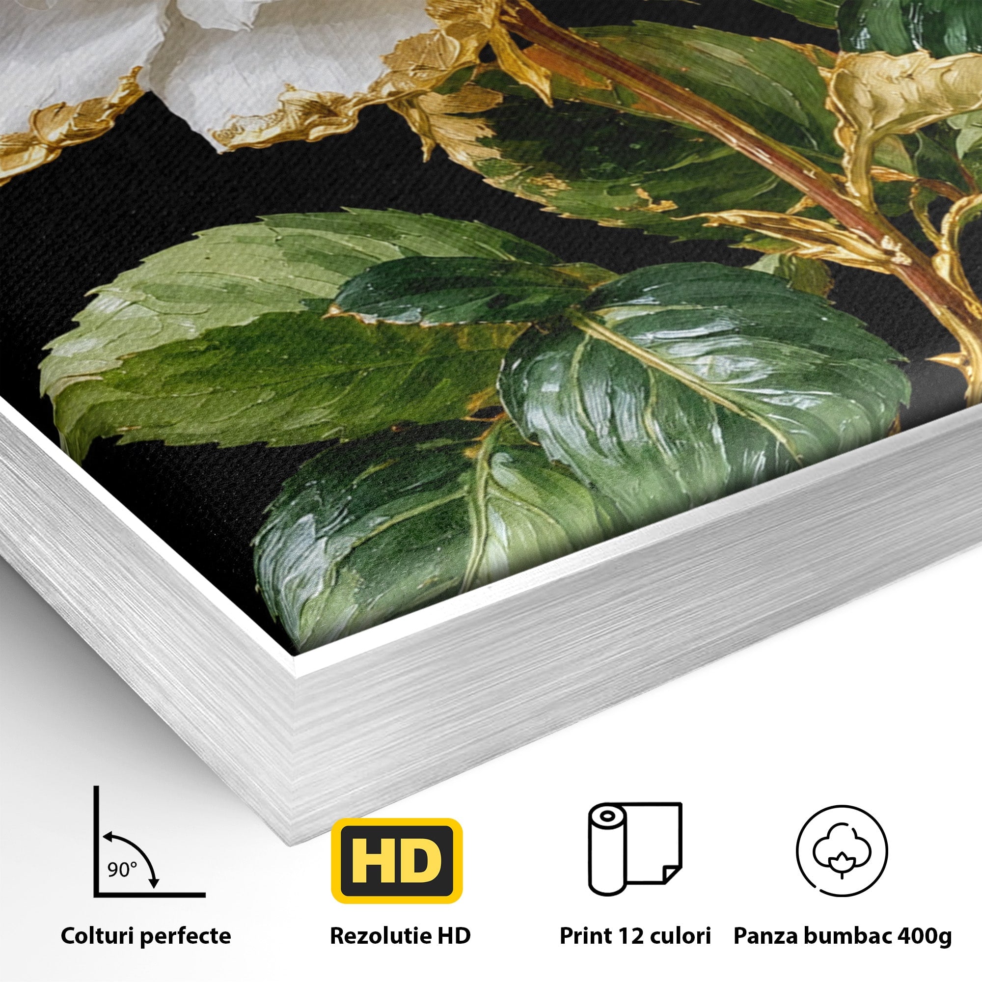 Tablou Canvas Premium LuxCanva® A1771, Trandafir Regal, Trandafir, Floral, Eleganta, Natură, Dormitor, Culori Vibrante